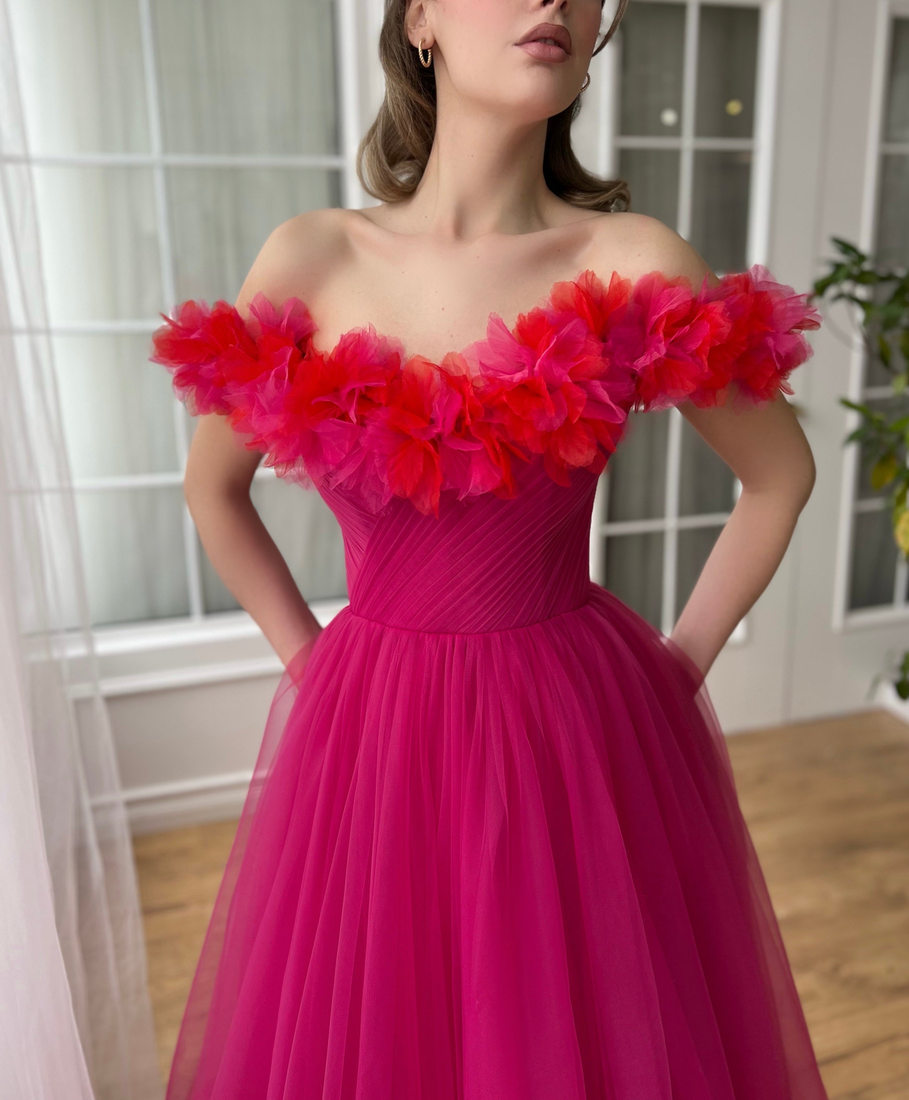 Cerise Fleur Midi Dress Teuta Matoshi Cerise Fleur Midi Dress Teuta Matoshi
