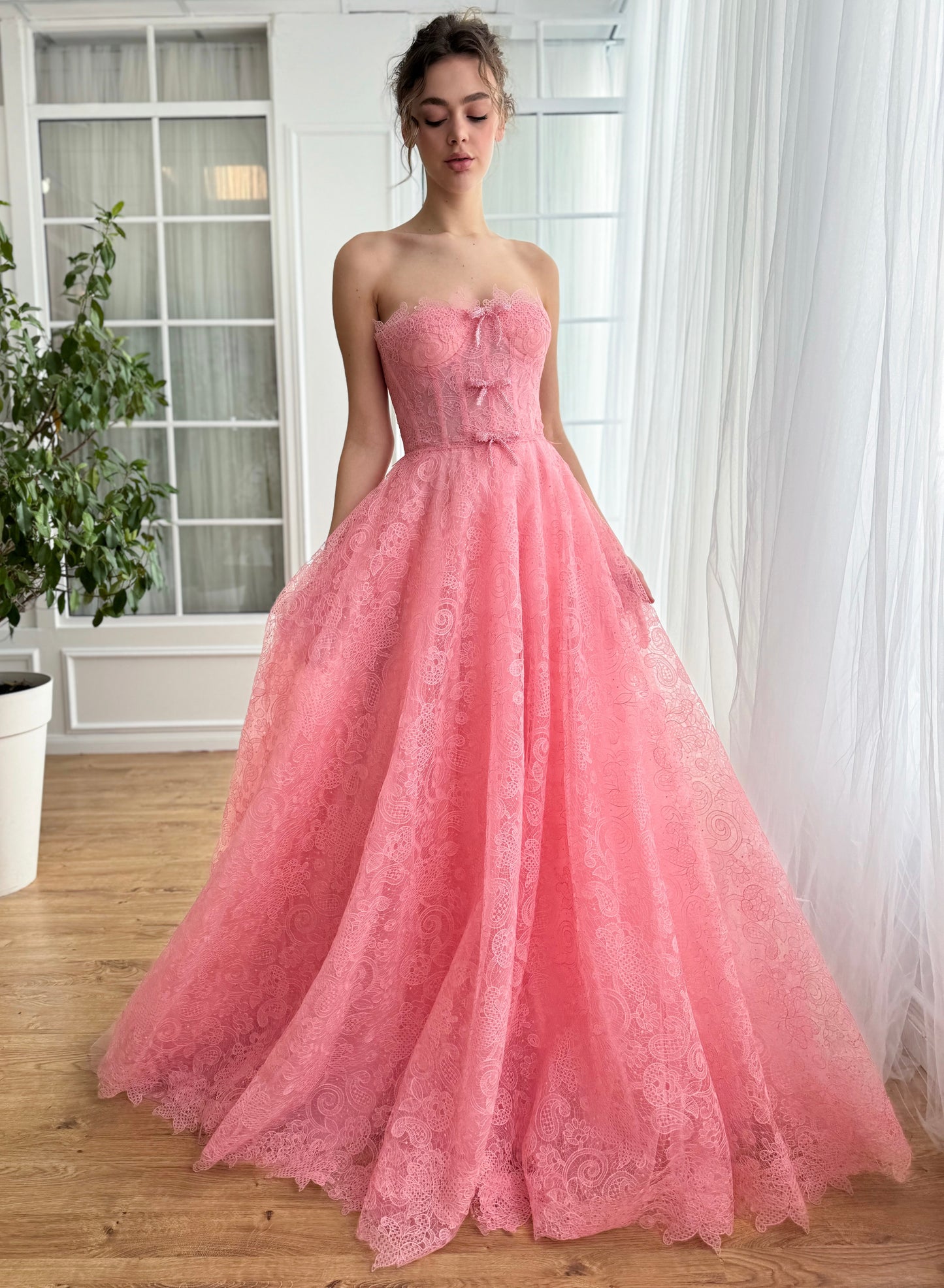 Pink A-Line dress with no sleeves