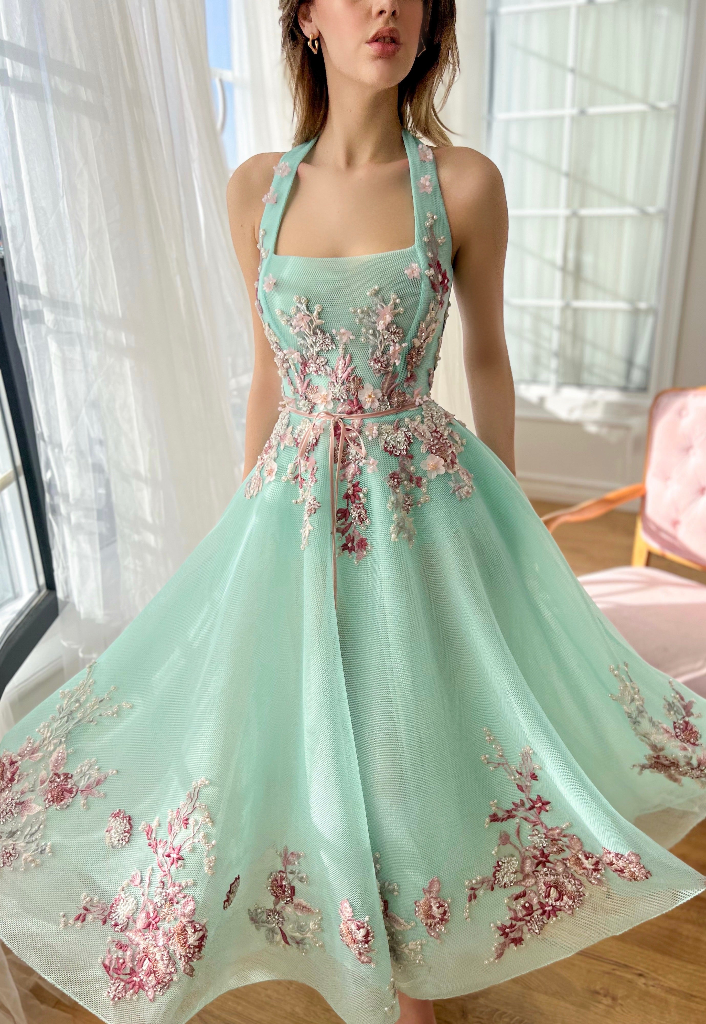 Aqua Mist Midi Dress Teuta Matoshi Aqua Mist Midi Dress Teuta Matoshi