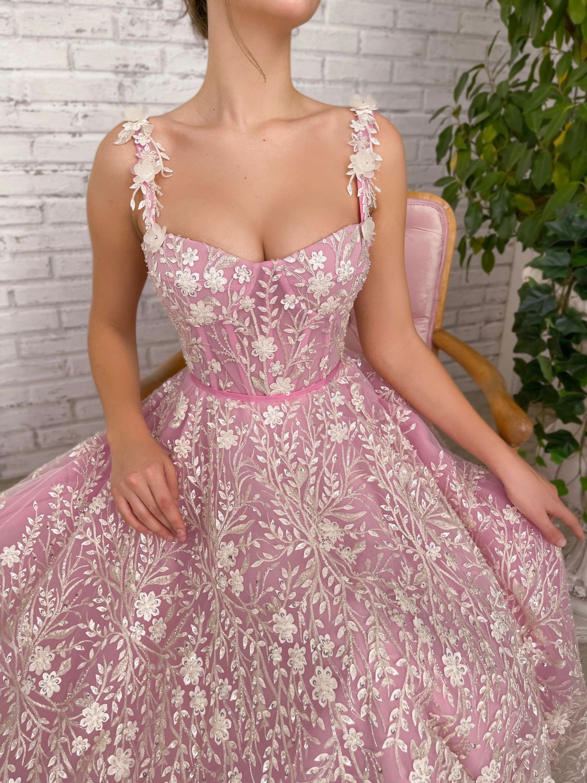 Dreamweaver's Floral Symphony Dress - Teuta Matoshi