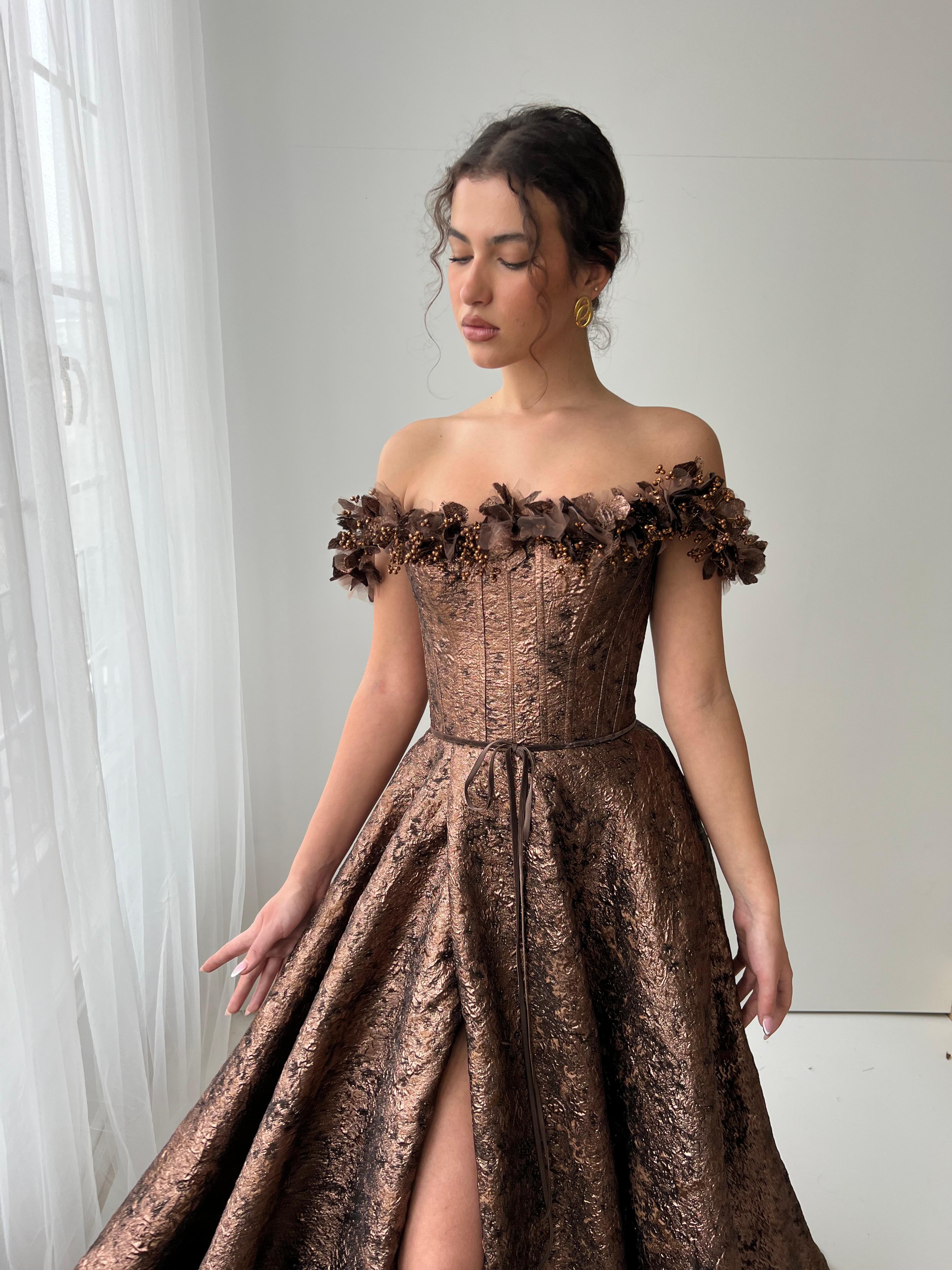 Foliage Chestnut Gown Teuta Matoshi Foliage Chestnut Gown Teuta Matoshi