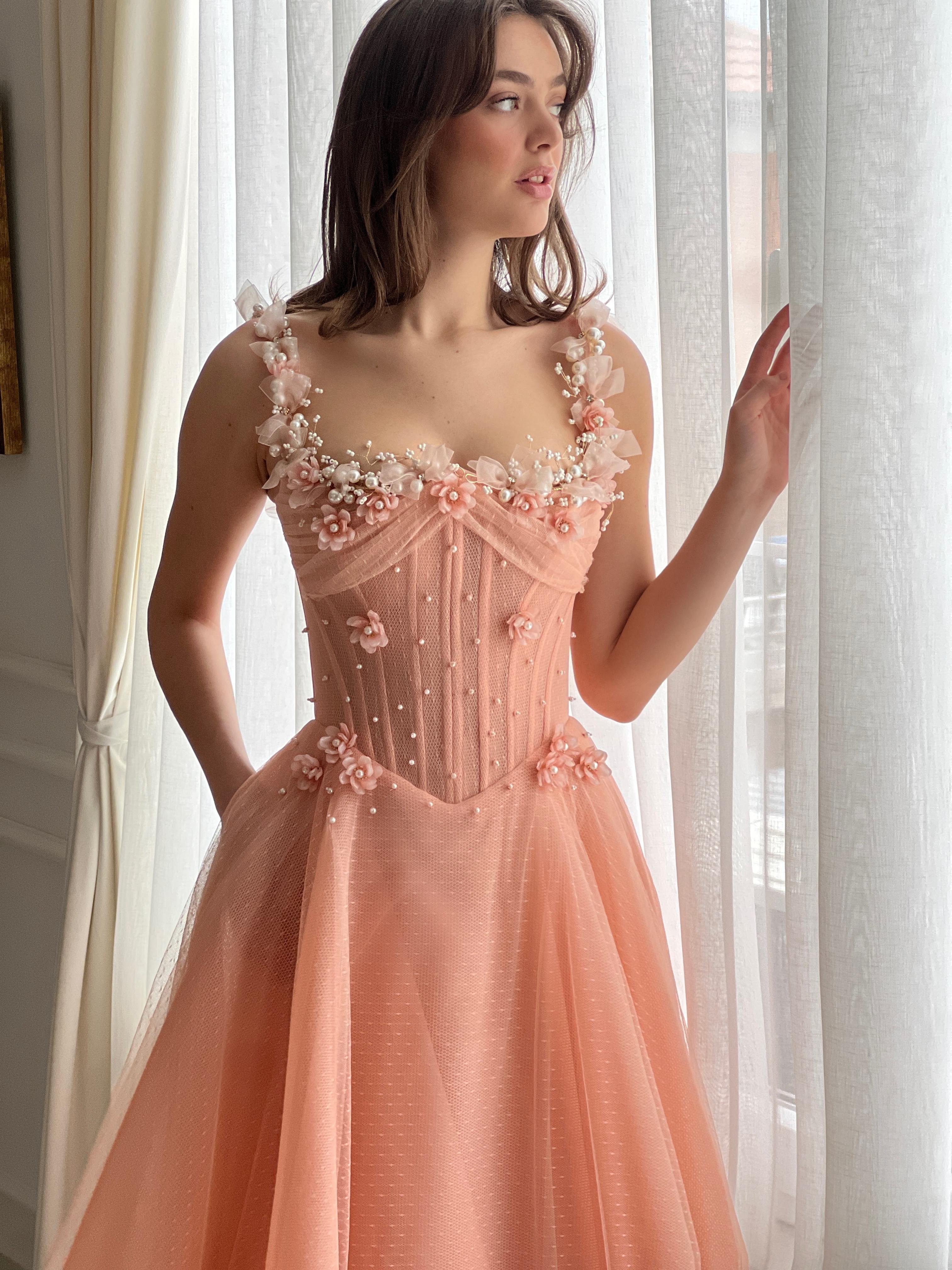 Apricot Princess Gown Teuta Matoshi Apricot Princess Gown Teuta Matoshi