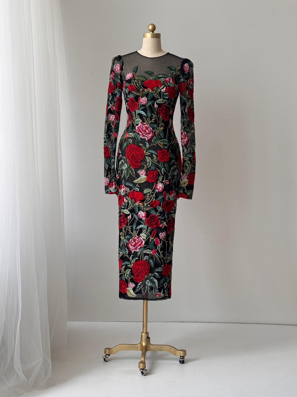 Midnight Rose Mermaid Dress