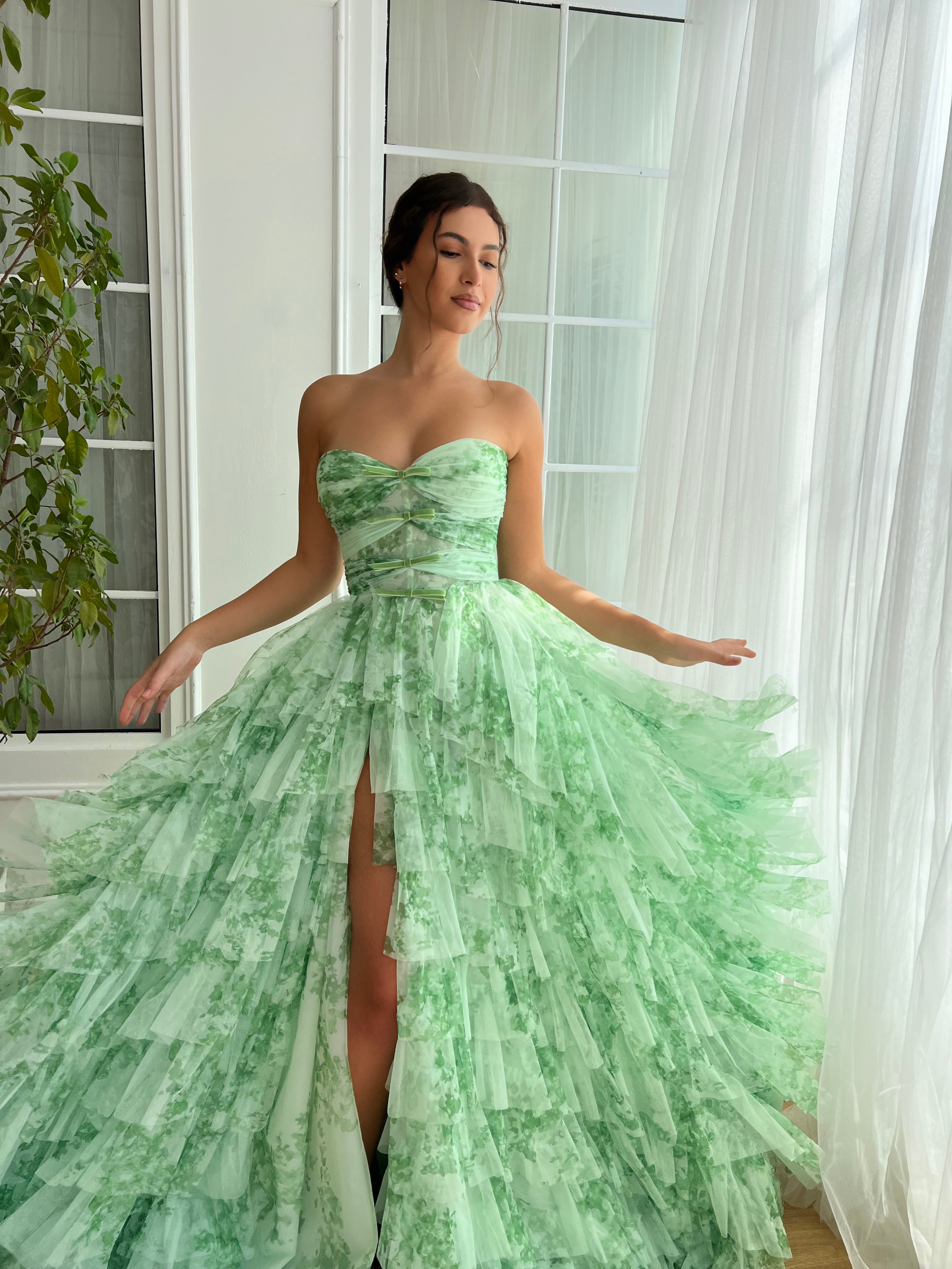 Mint Sky Bows Gown Teuta Matoshi Mint Sky Bows Gown Teuta Matoshi