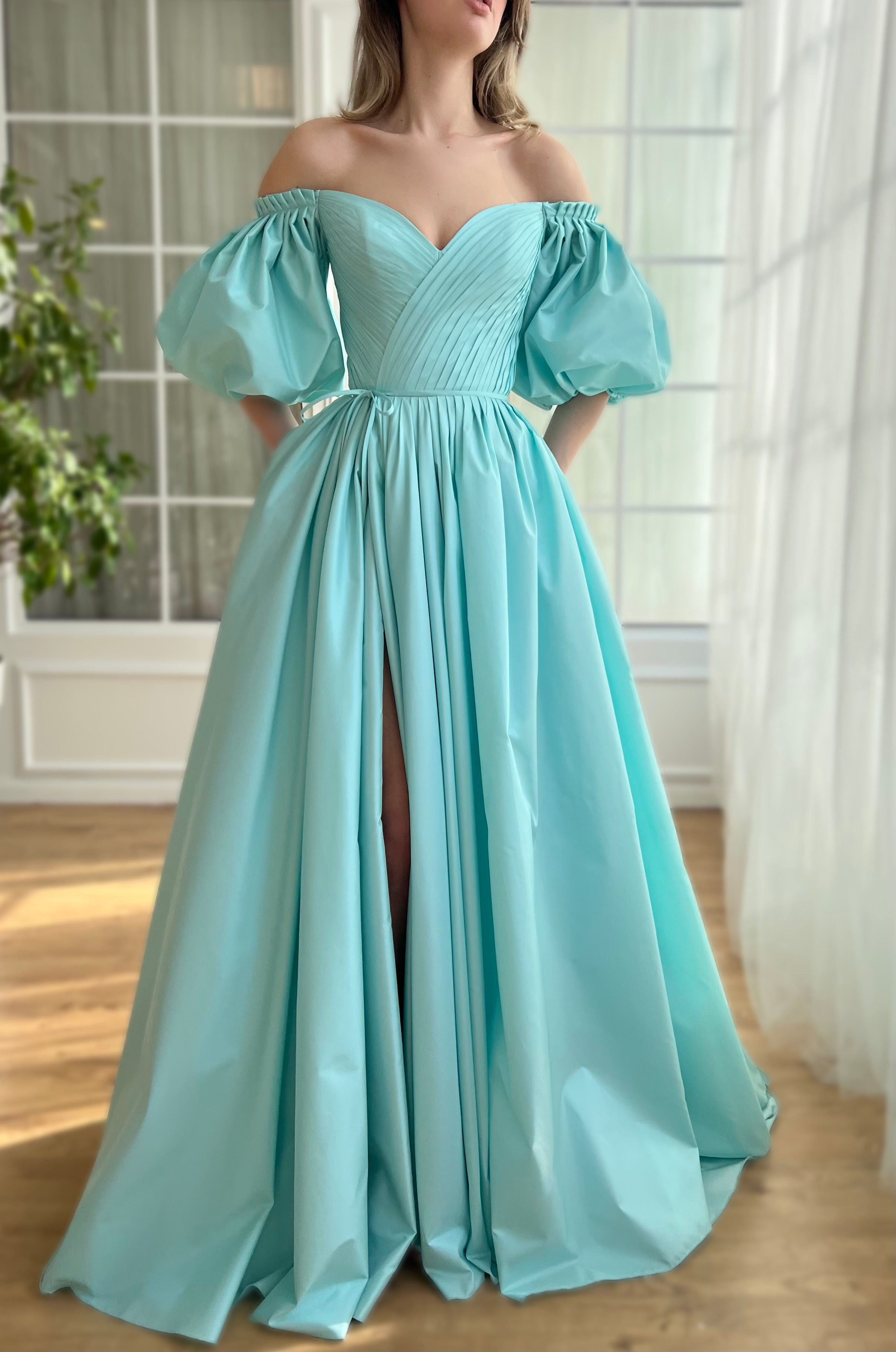Aquamarine Charlotte Gown Teuta Matoshi Aquamarine Charlotte Gown Teuta Matoshi