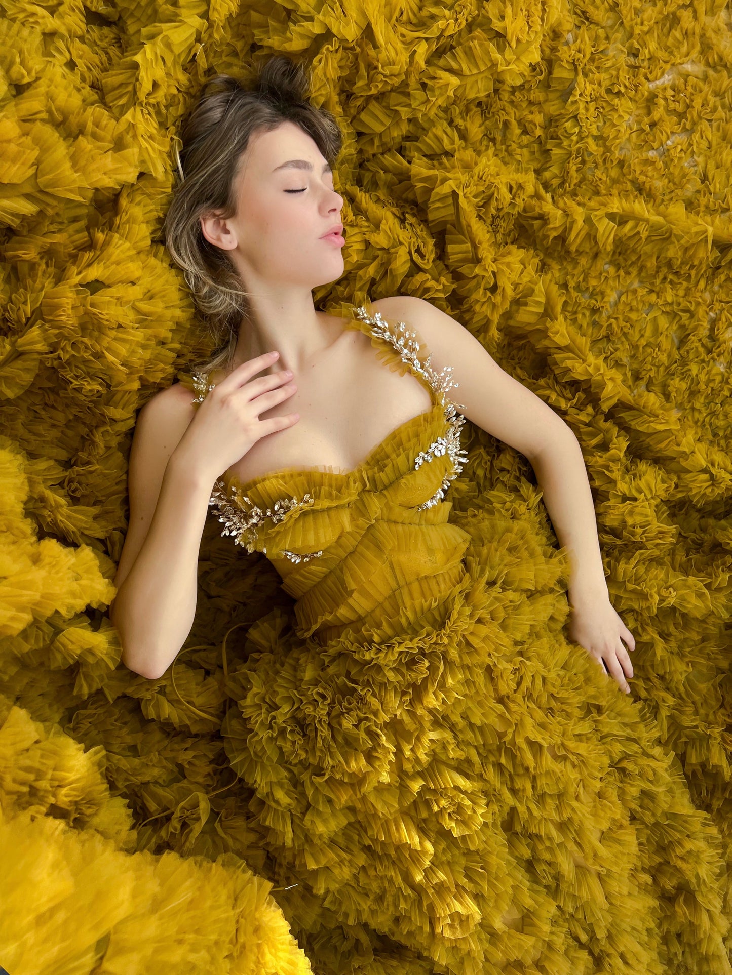 Golden Glow Ball Gown– Teuta Matoshi