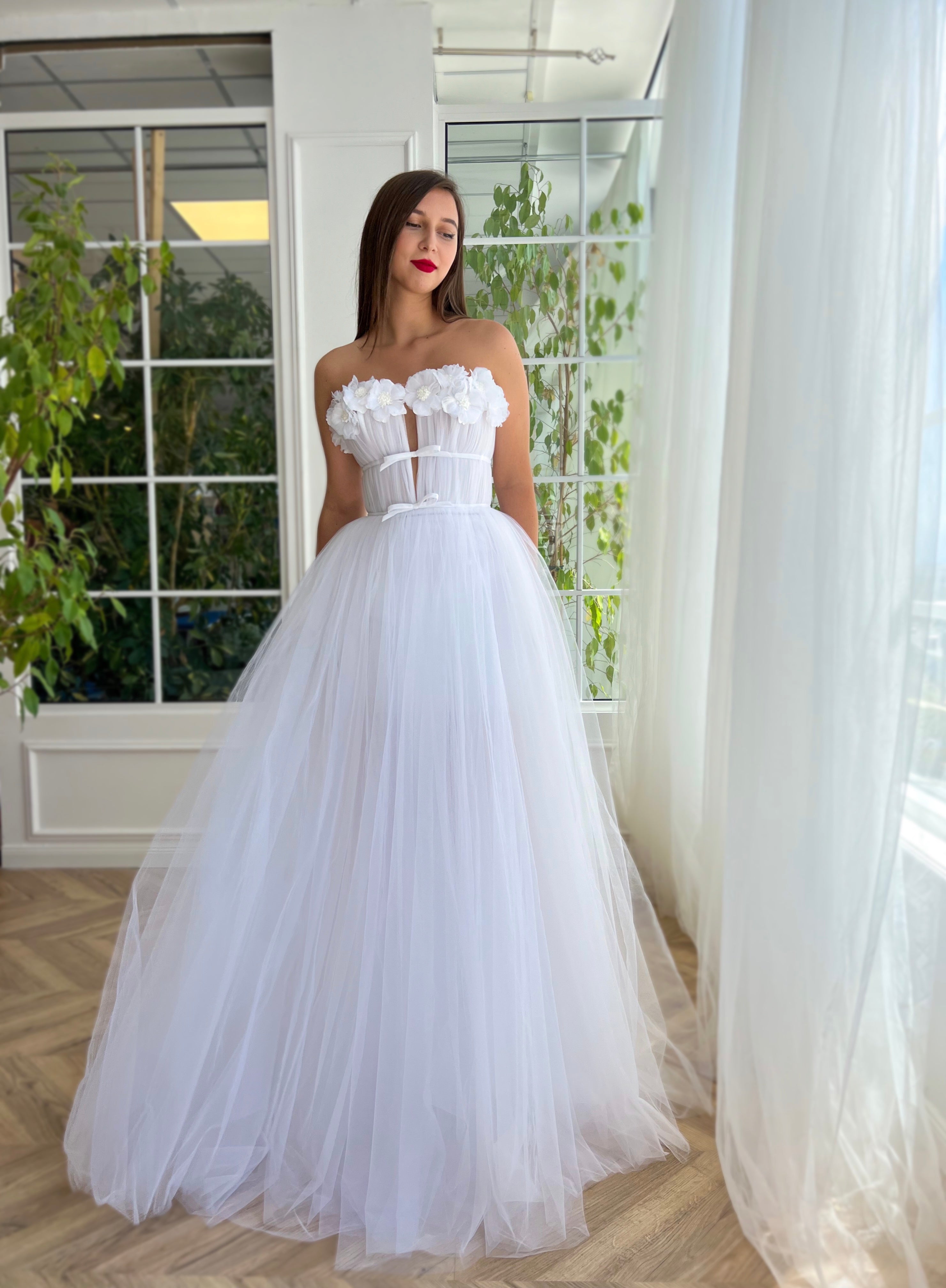Dreamy Dual-bow Bridal Gown Teuta Matoshi Dreamy Dual-bow Bridal Gown Teuta Matoshi