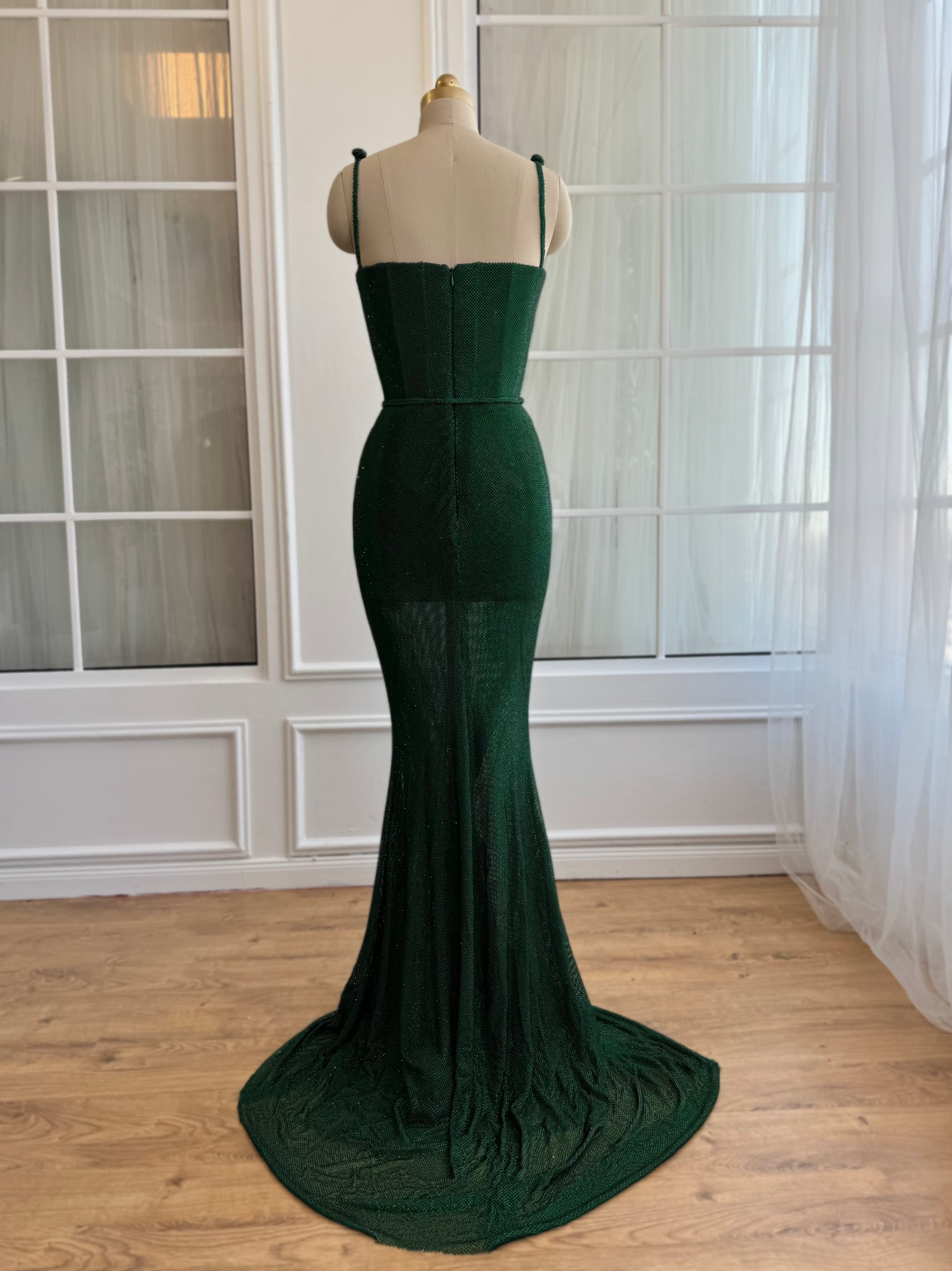 Emerald Flair Mermaid Dress - Teuta Matoshi