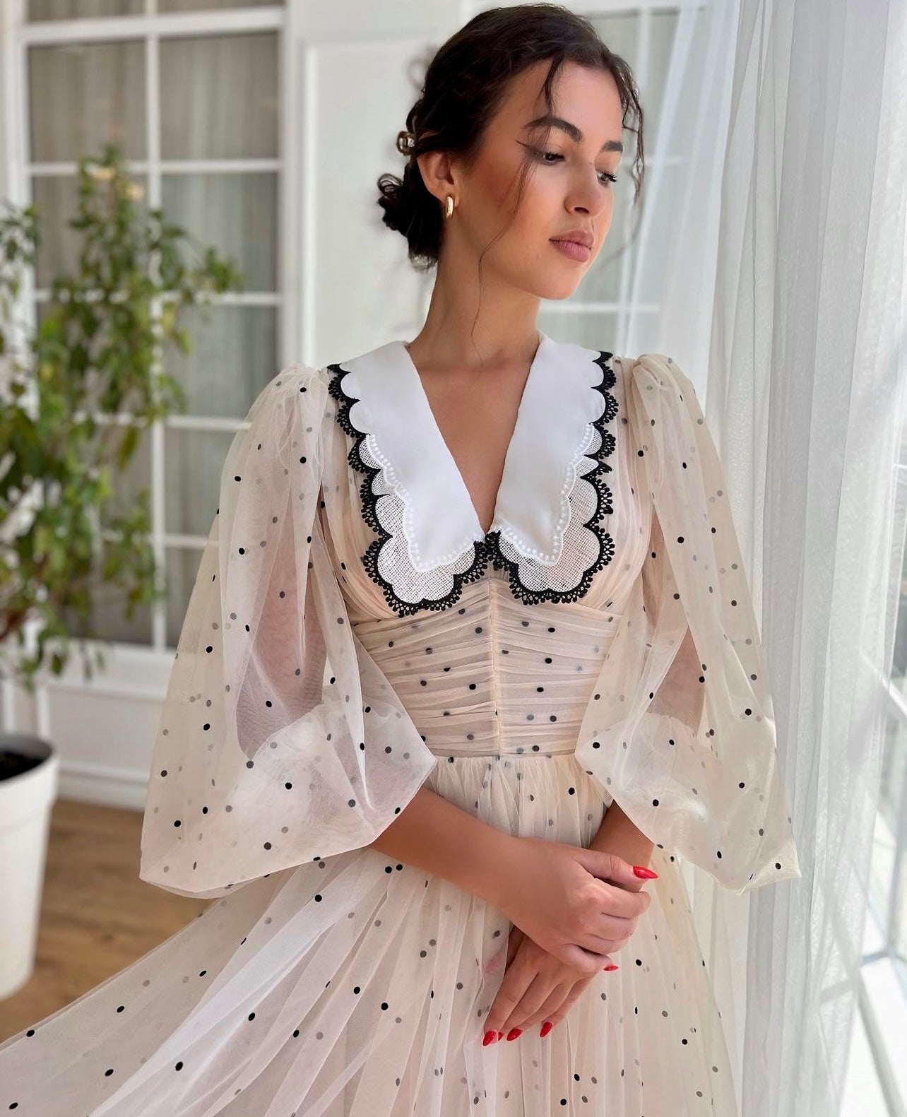 Classic Polka Dot Dress– Teuta Matoshi