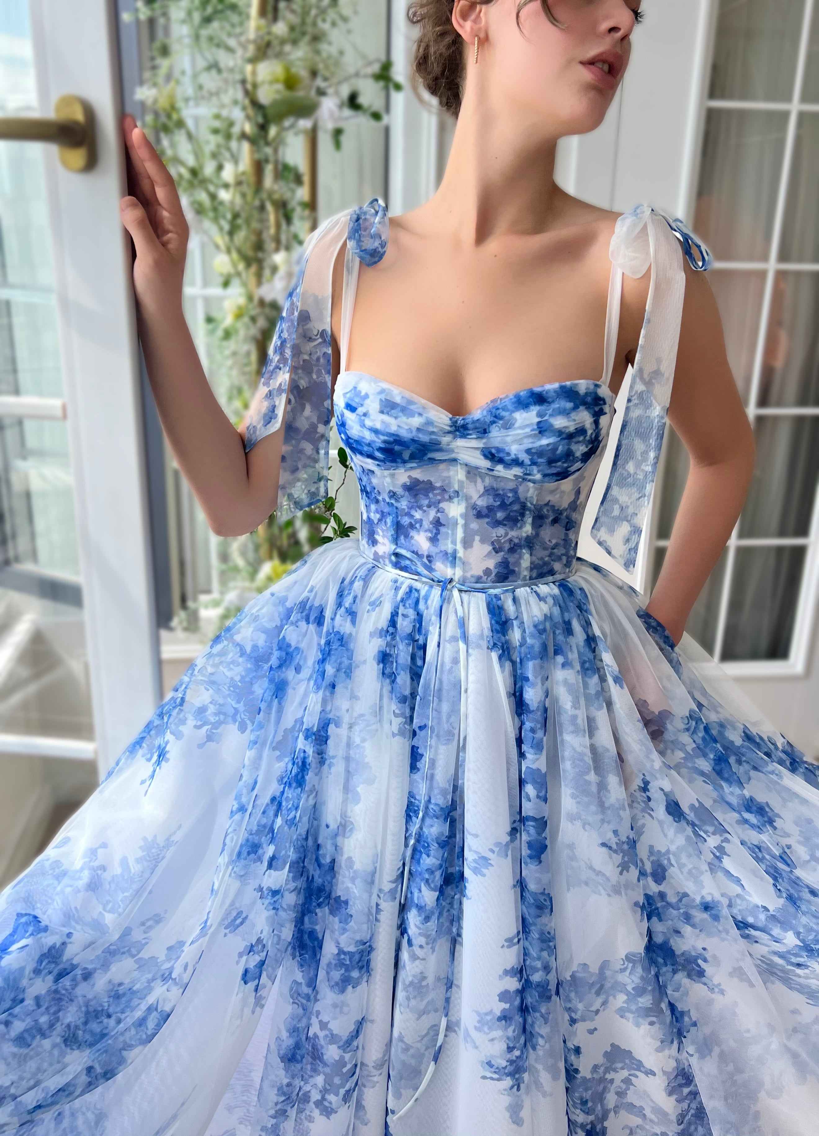 Indigo Sky Midi Dress– Teuta Matoshi