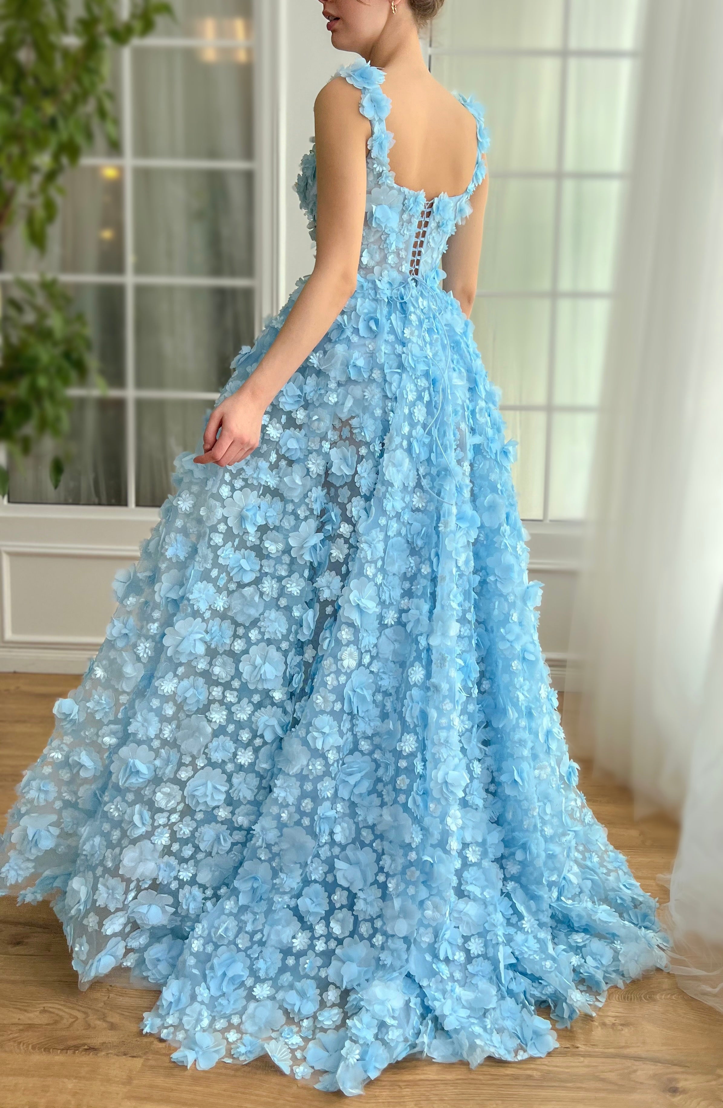 corina bud blue dress Brunnera Blossom Gown– Teuta Matoshi