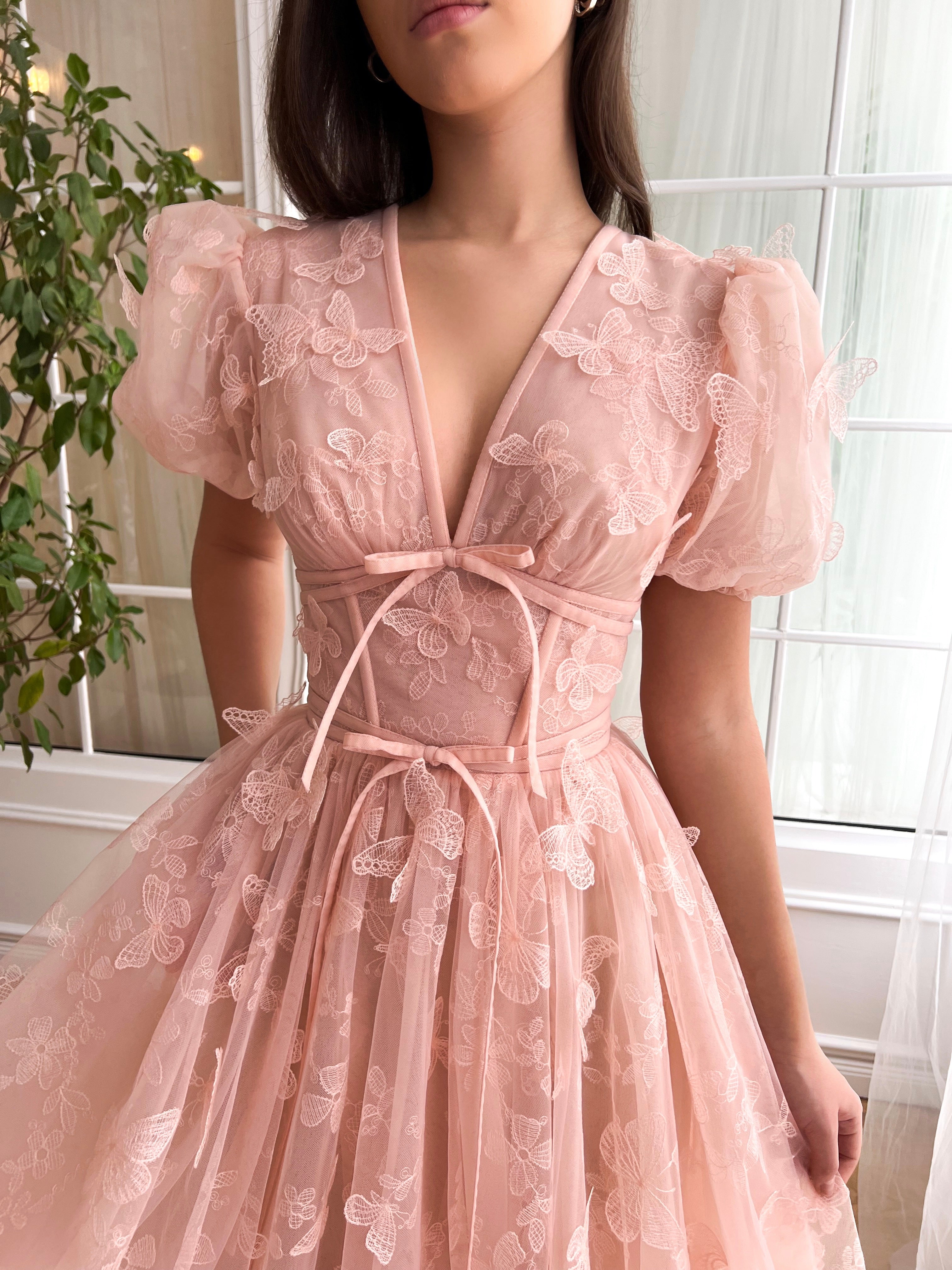 Rosette Papillon Midi Dress Teuta Matoshi Rosette Papillon Midi Dress Teuta Matoshi