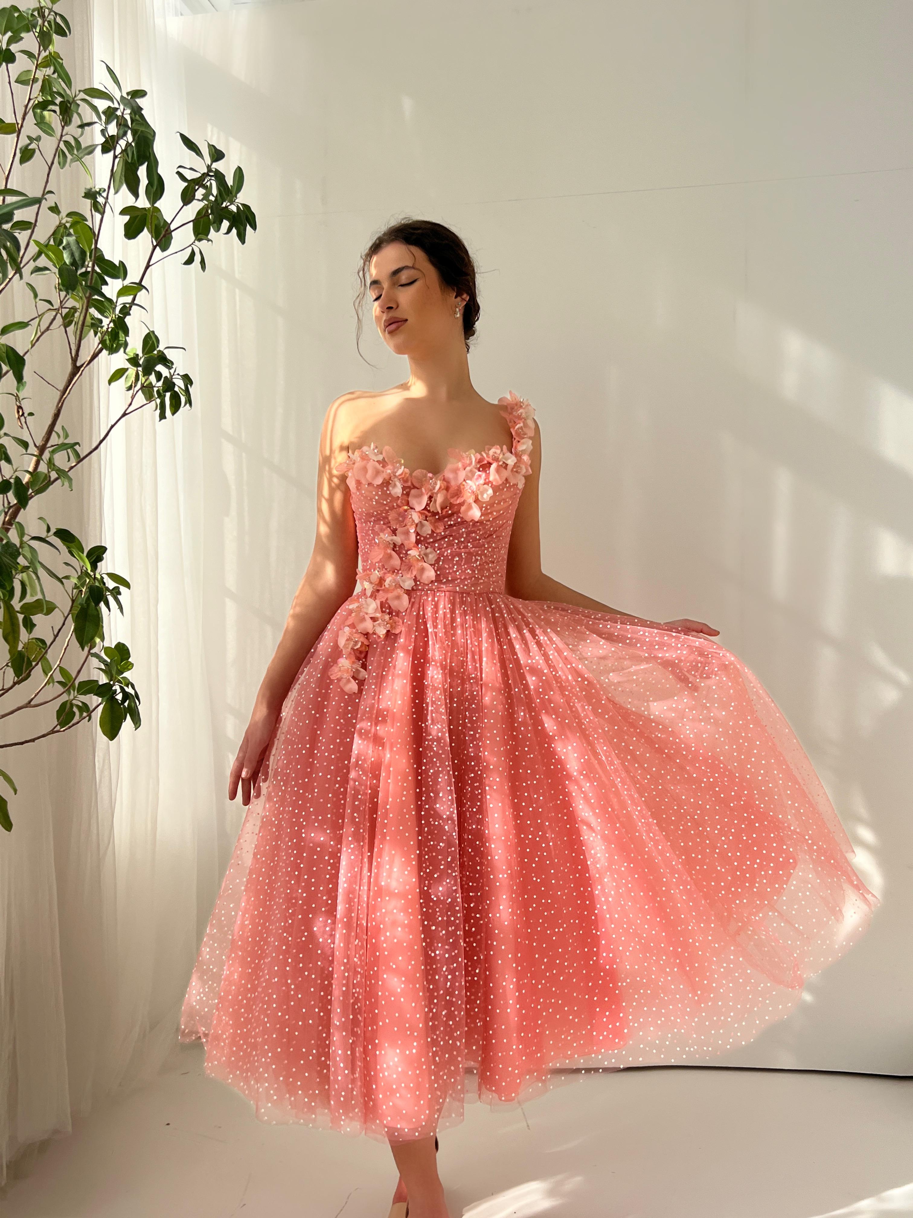 Teuta Matoshi Pink Dress With Polka Dots Lirika Matoshi Teuta