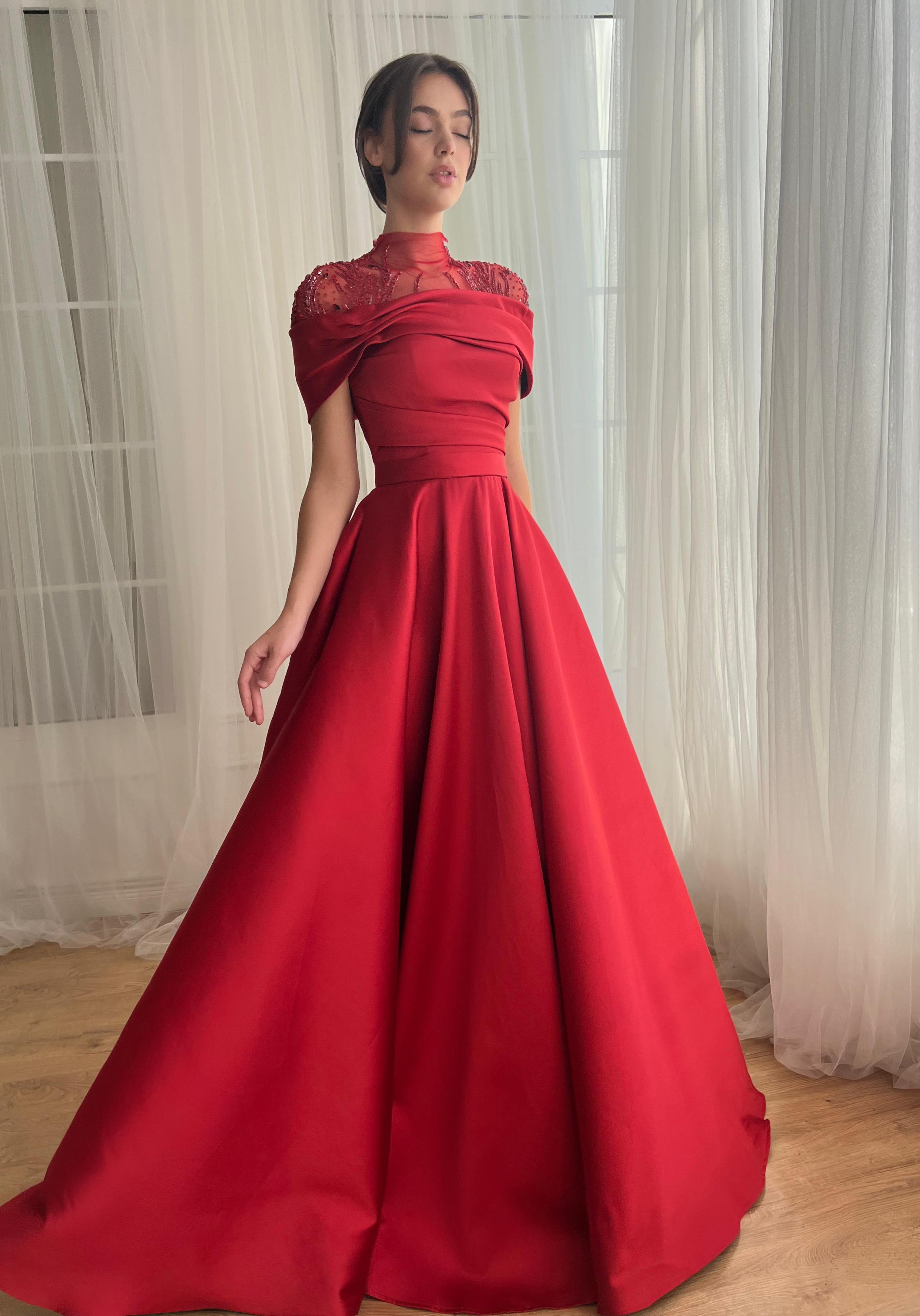 Scarlet Gala Gown Teuta Matoshi Scarlet Gala Gown Teuta Matoshi