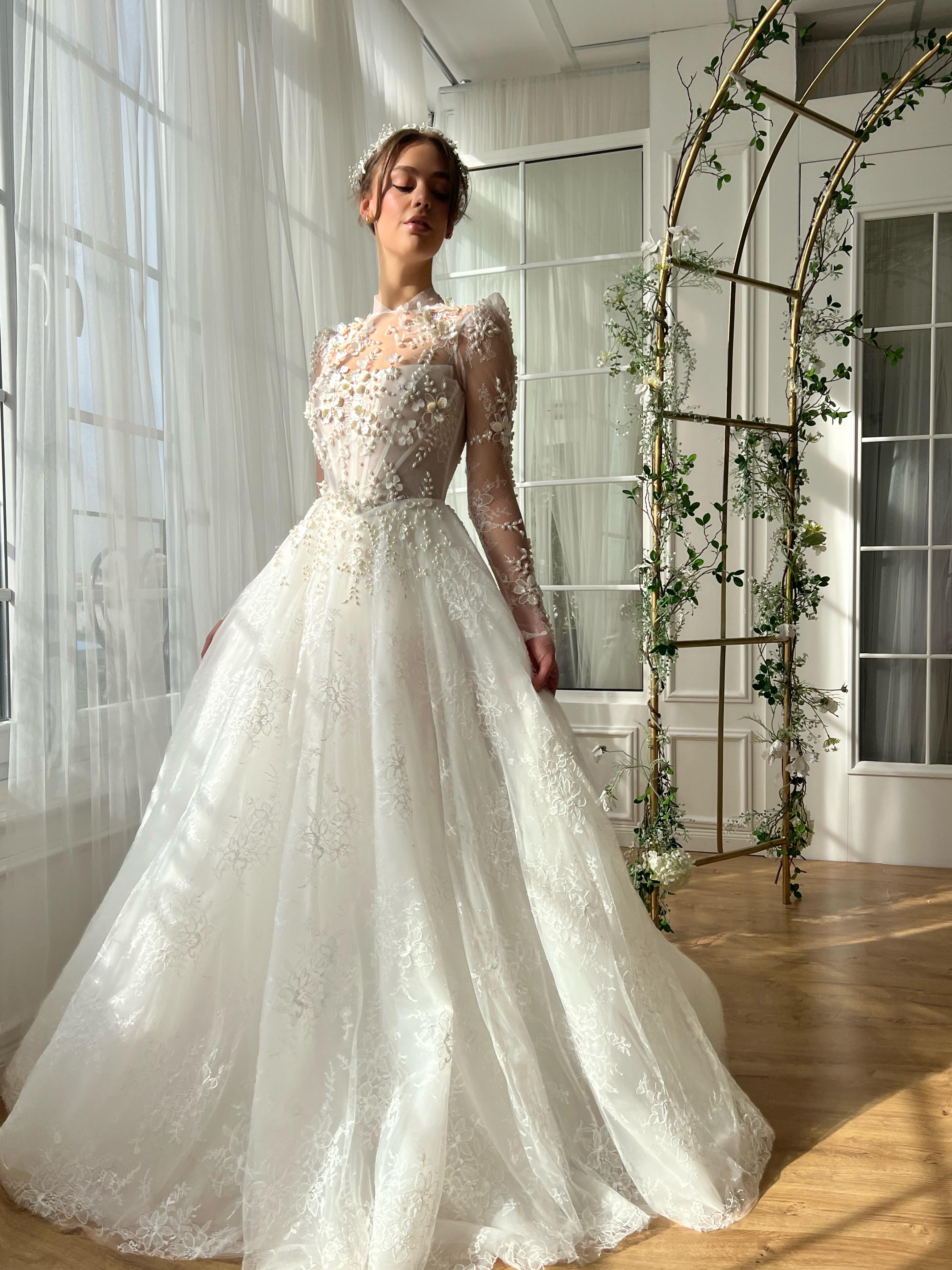 Illusion Garden Bliss Gown– Teuta Matoshi Illusion Garden Bliss Gown– Teuta Matoshi