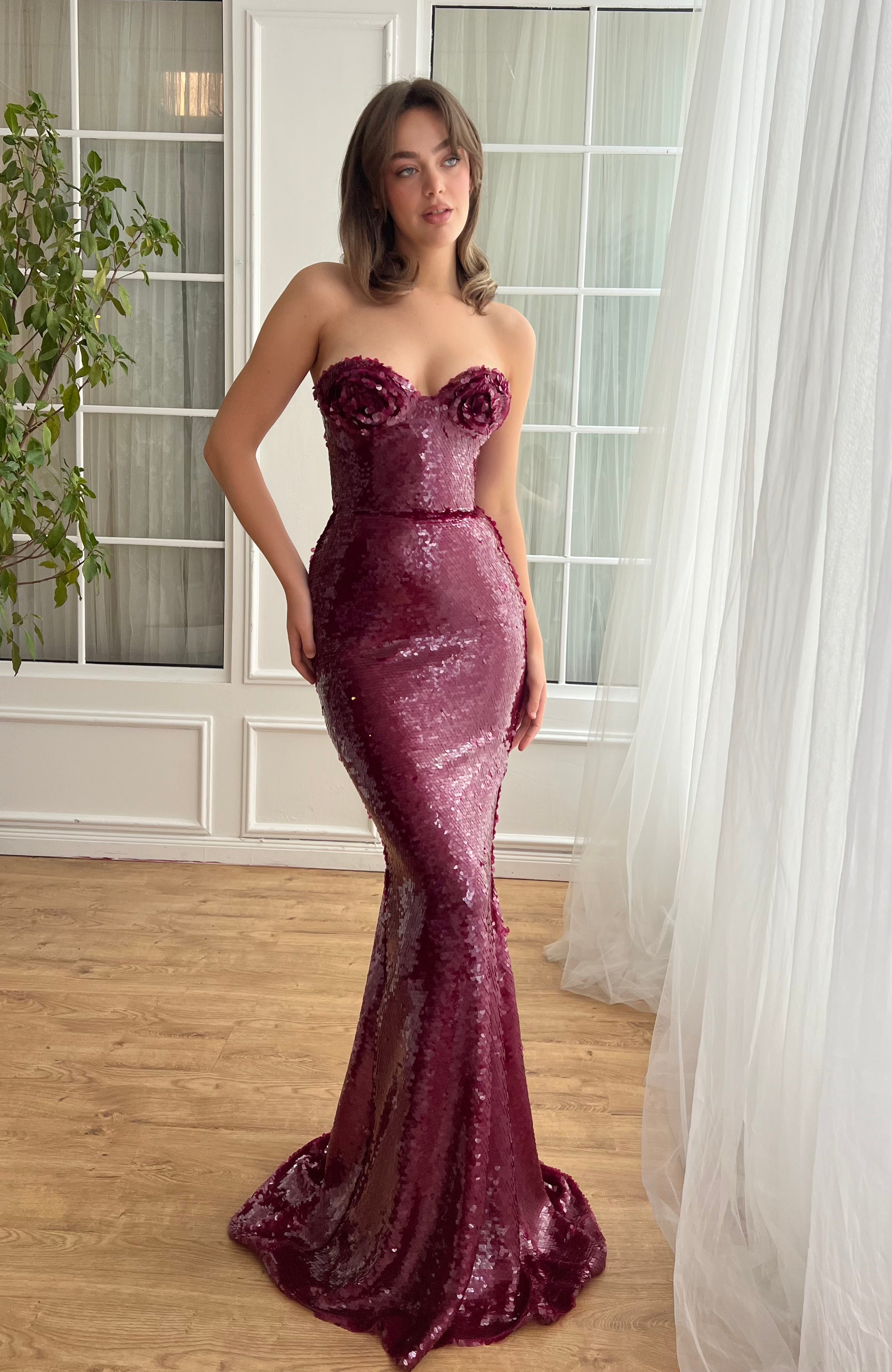 Rose Glimmer Sequin Dress Teuta Matoshi Rose Glimmer Sequin Dress Teuta Matoshi