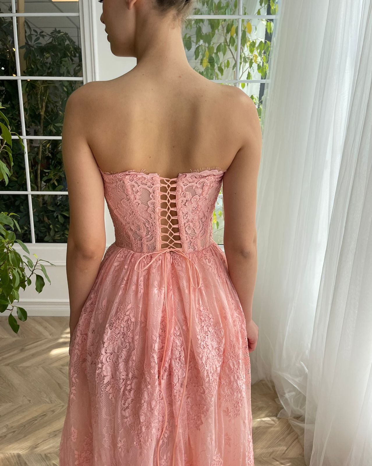 Pink A-Line dress with no sleeves