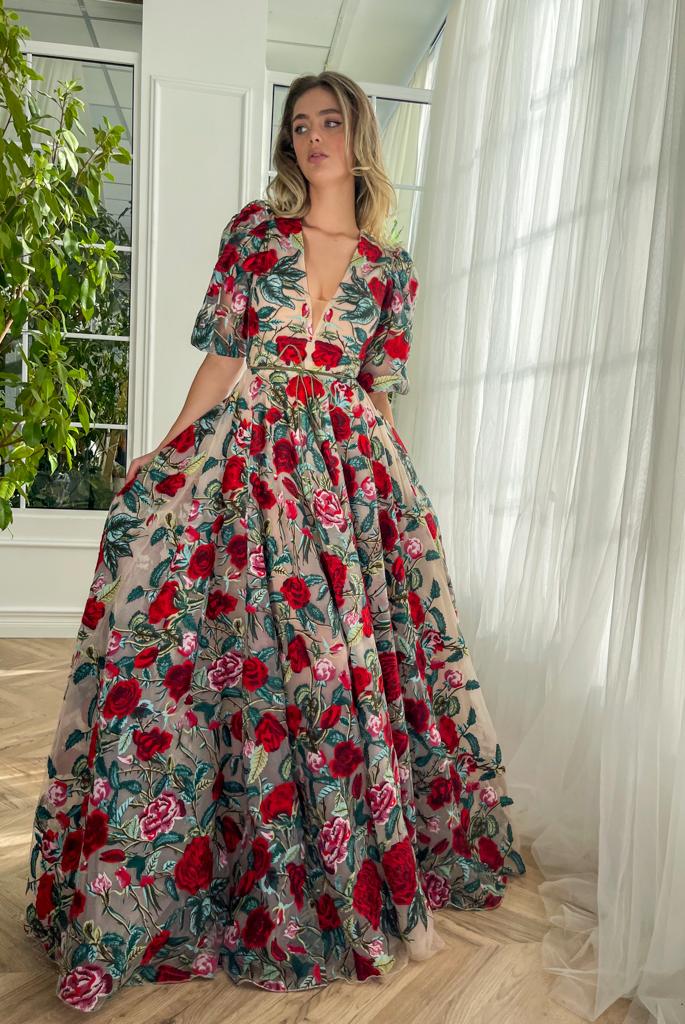 Rose Romance Lace Gown | Teuta Matoshi