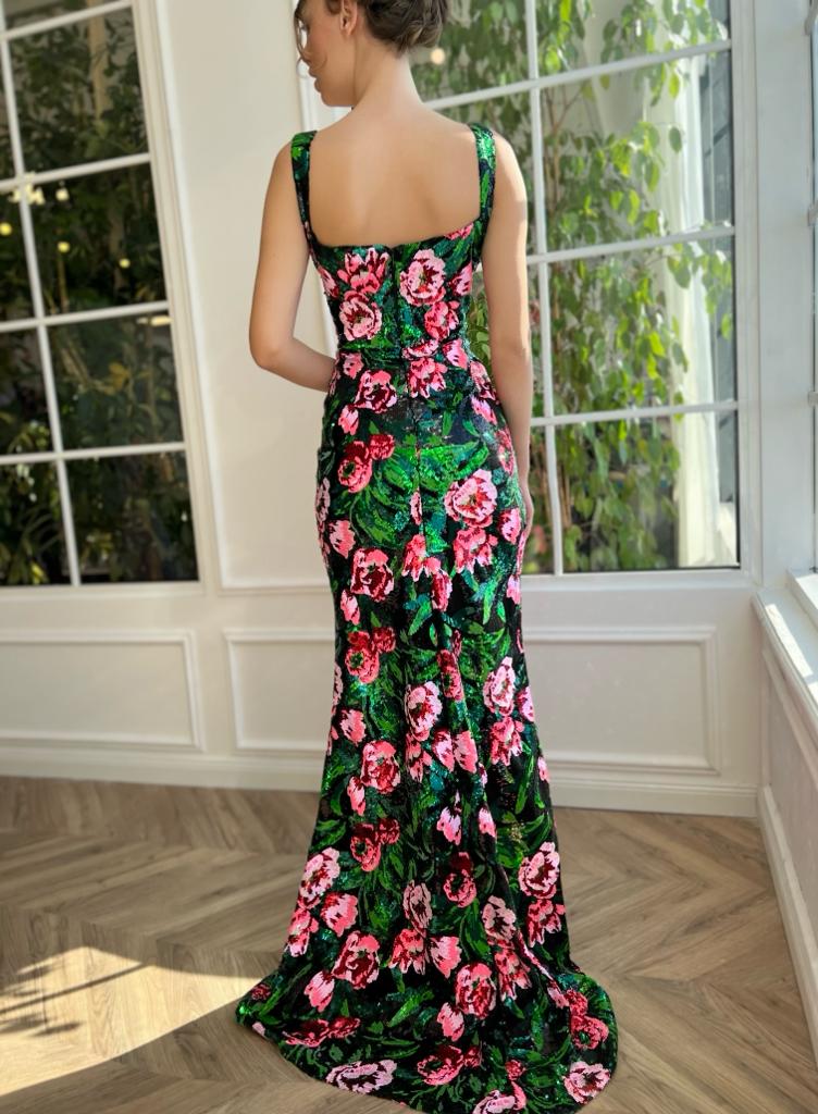 mermaid garden tie neck midi dress LOFT Mermaid Garden Tie Neck Cotton Midi Dress Travel Summer Vacation Women S