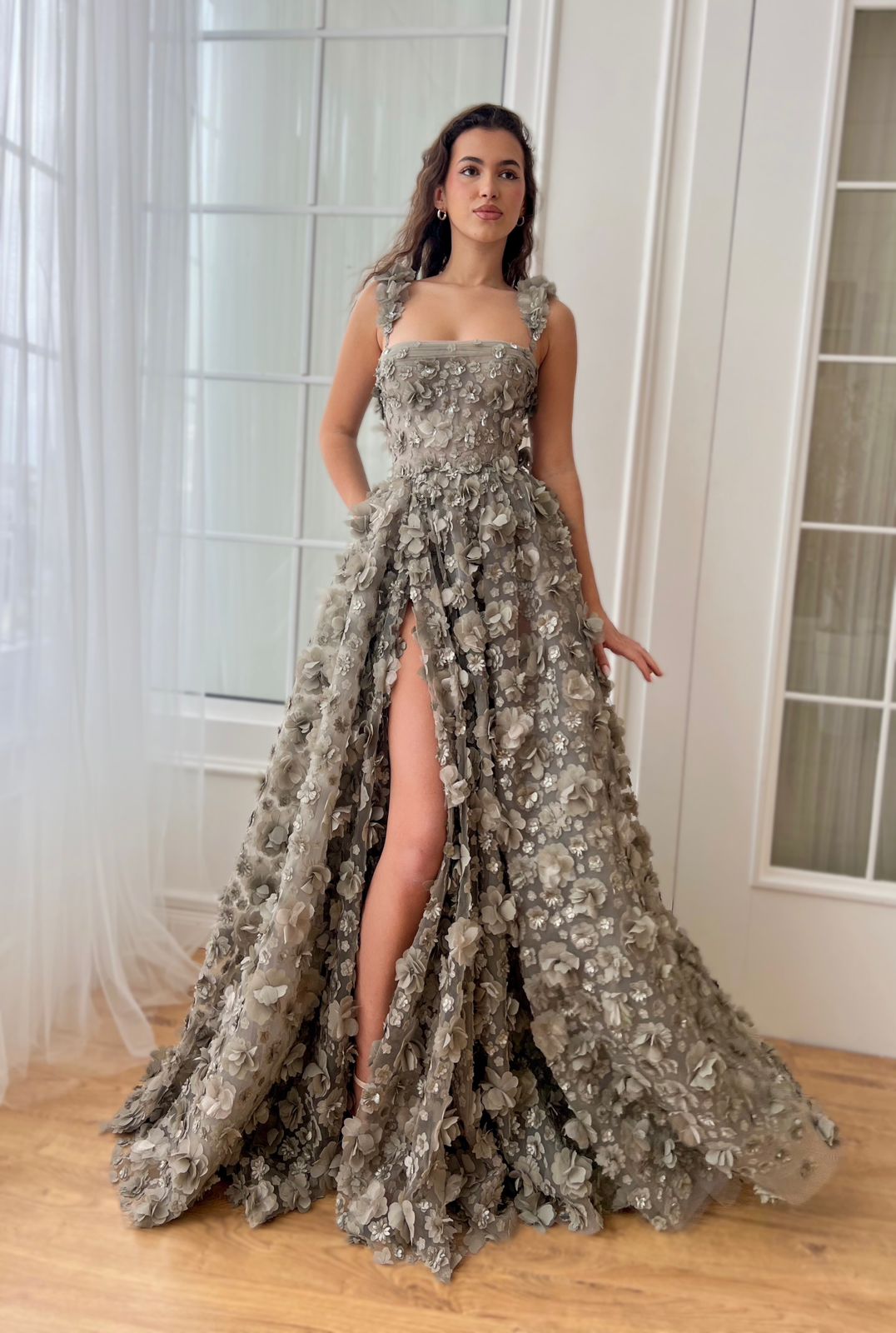 Misty Petal Couture Gown