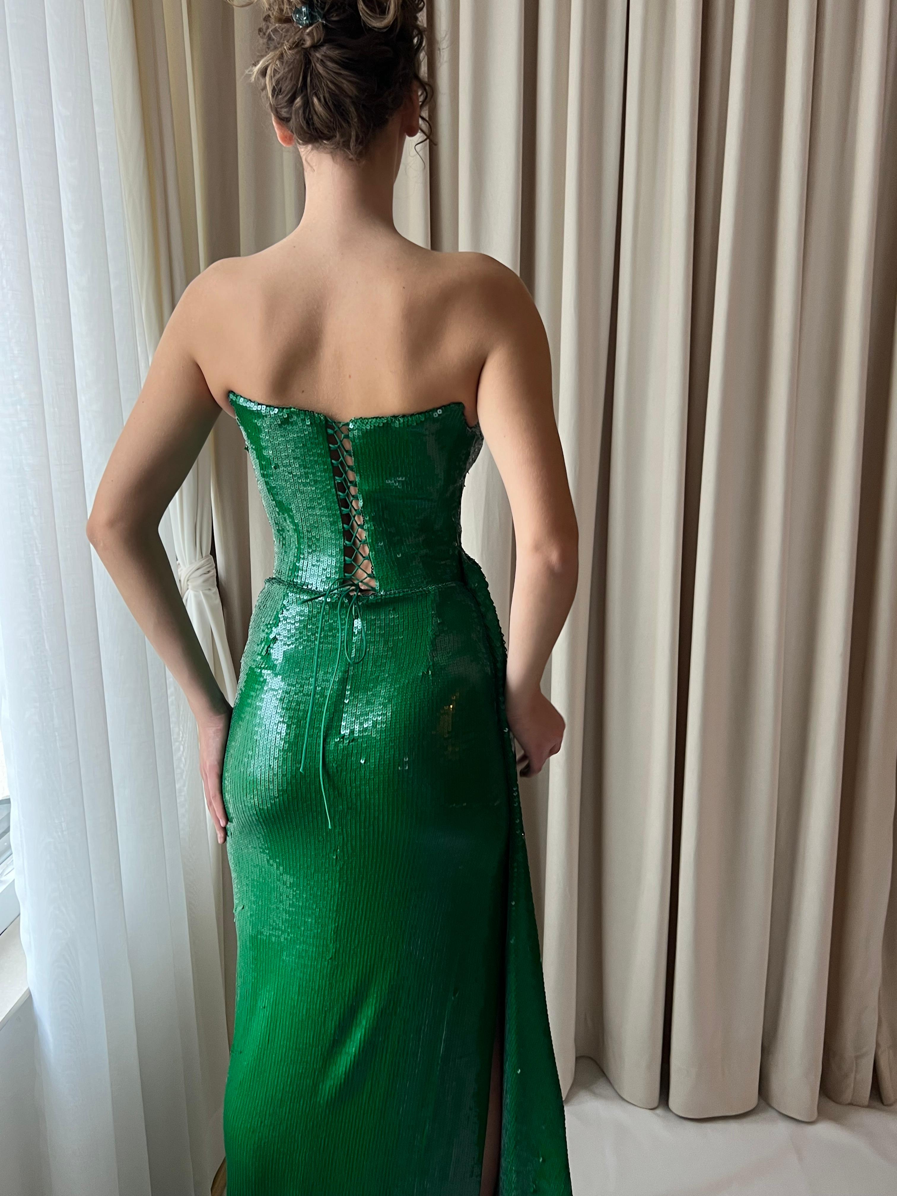 Jade Corset Mermaid Dress Teuta Matoshi Jade Corset Mermaid Dress Teuta Matoshi