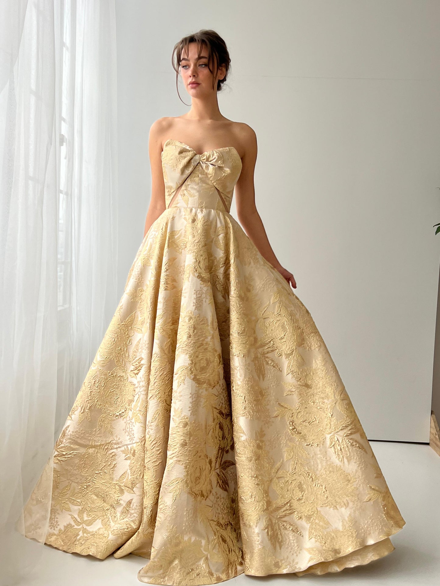Gilded Dream Brocade Gown Teuta Matoshi Gilded Dream Brocade Gown Teuta Matoshi