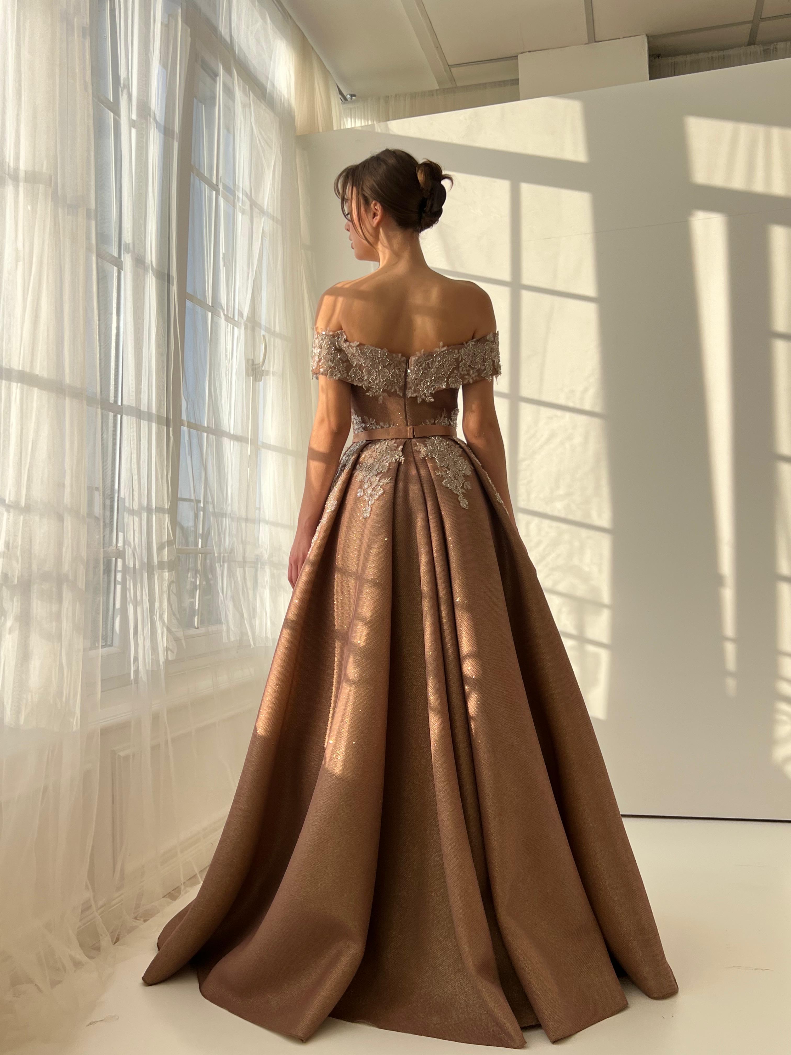 Caramel Haze Gown Teuta Matoshi Caramel Haze Gown Teuta Matoshi
