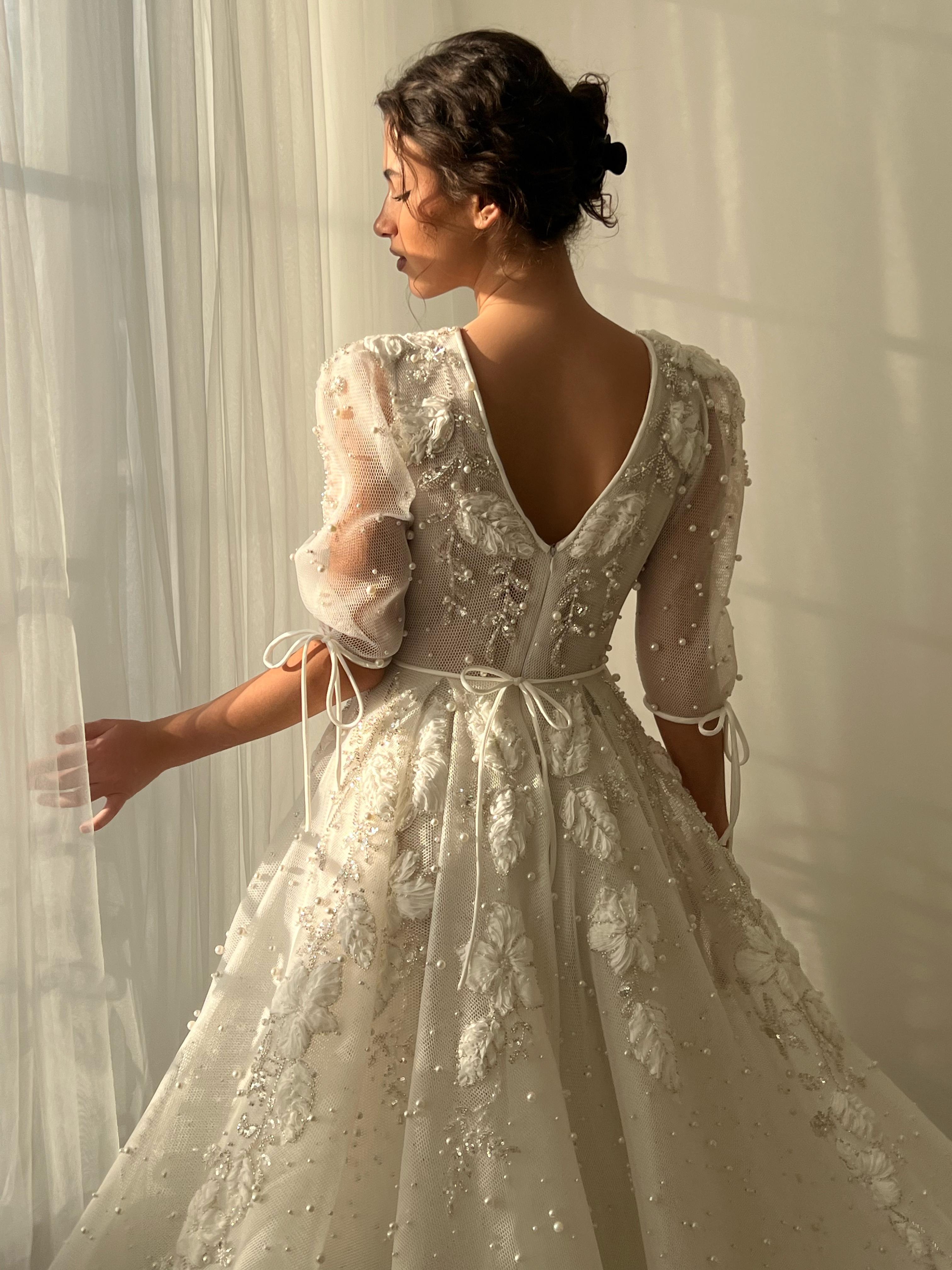 Lace of Distant Stars Gown Teuta Matoshi Lace of Distant Stars Gown Teuta Matoshi