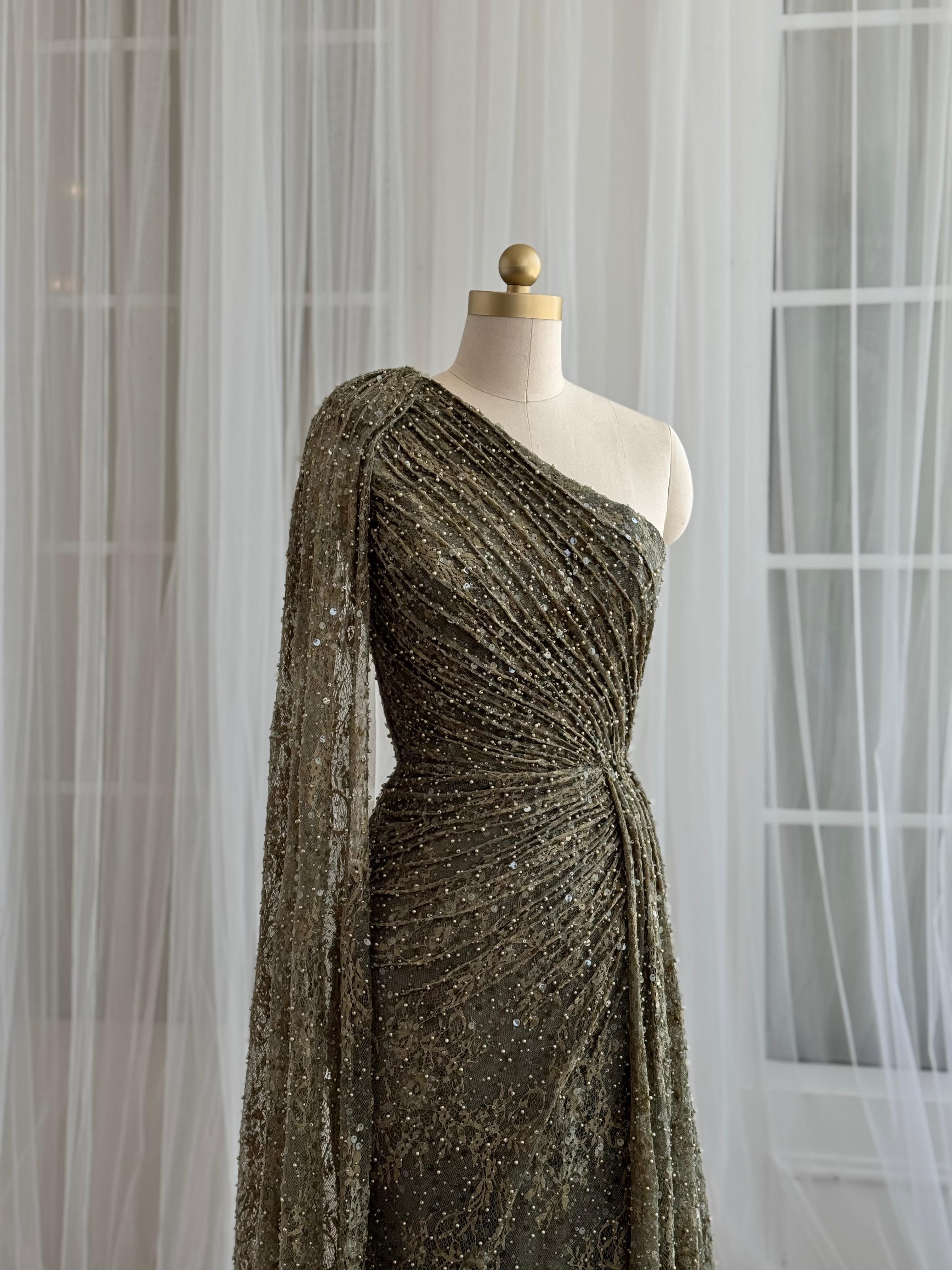 Olive Bosque Mermaid Dress Teuta Matoshi Olive Bosque Mermaid Dress Teuta Matoshi