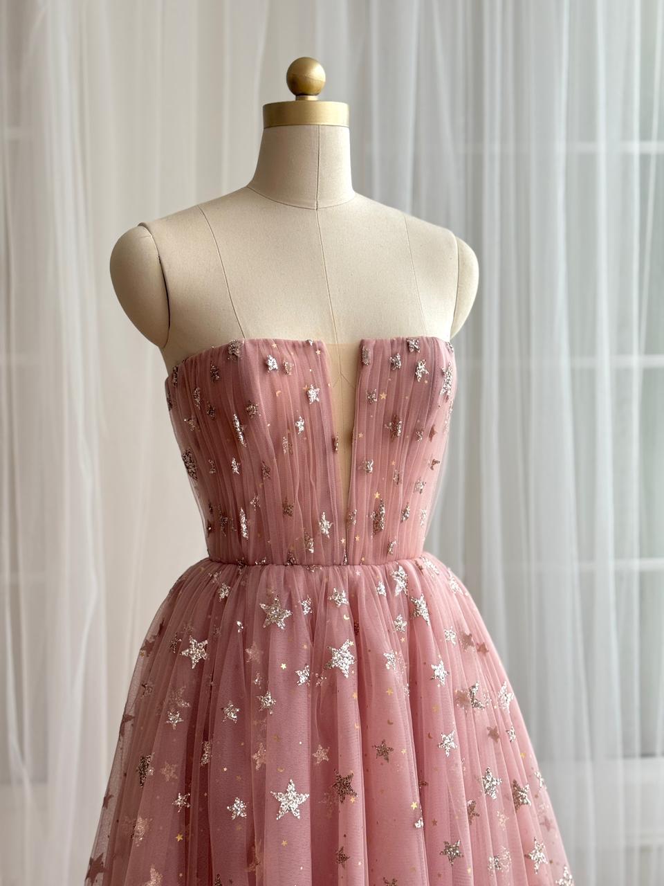Pink Starry Gown– Teuta Matoshi