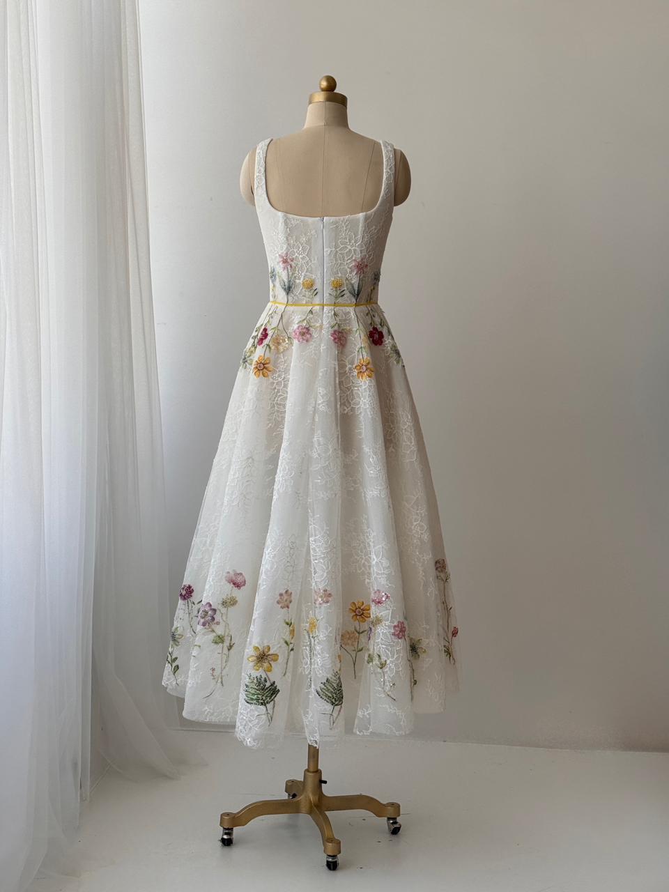 Petal Script Midi Dress– Teuta Matoshi