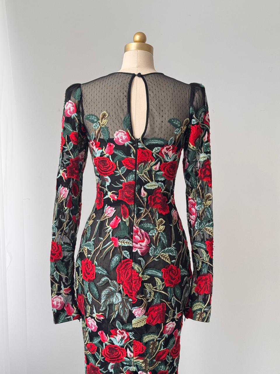 Midnight Rose Mermaid Dress