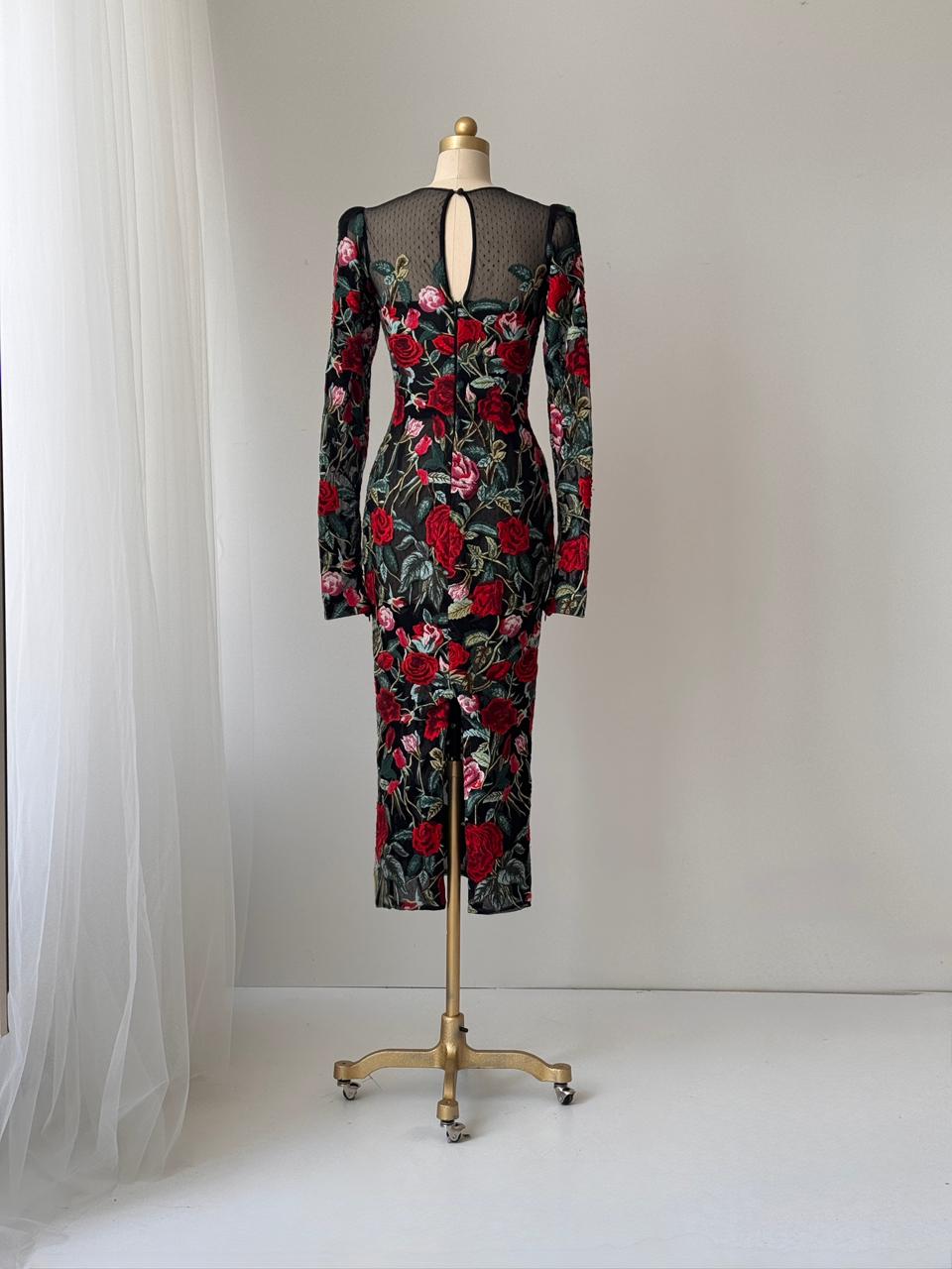 Midnight Rose Mermaid Dress
