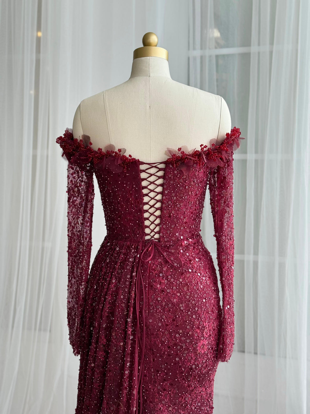 Rosewood Mosaic Mermaid Dress – Teuta Matoshi
