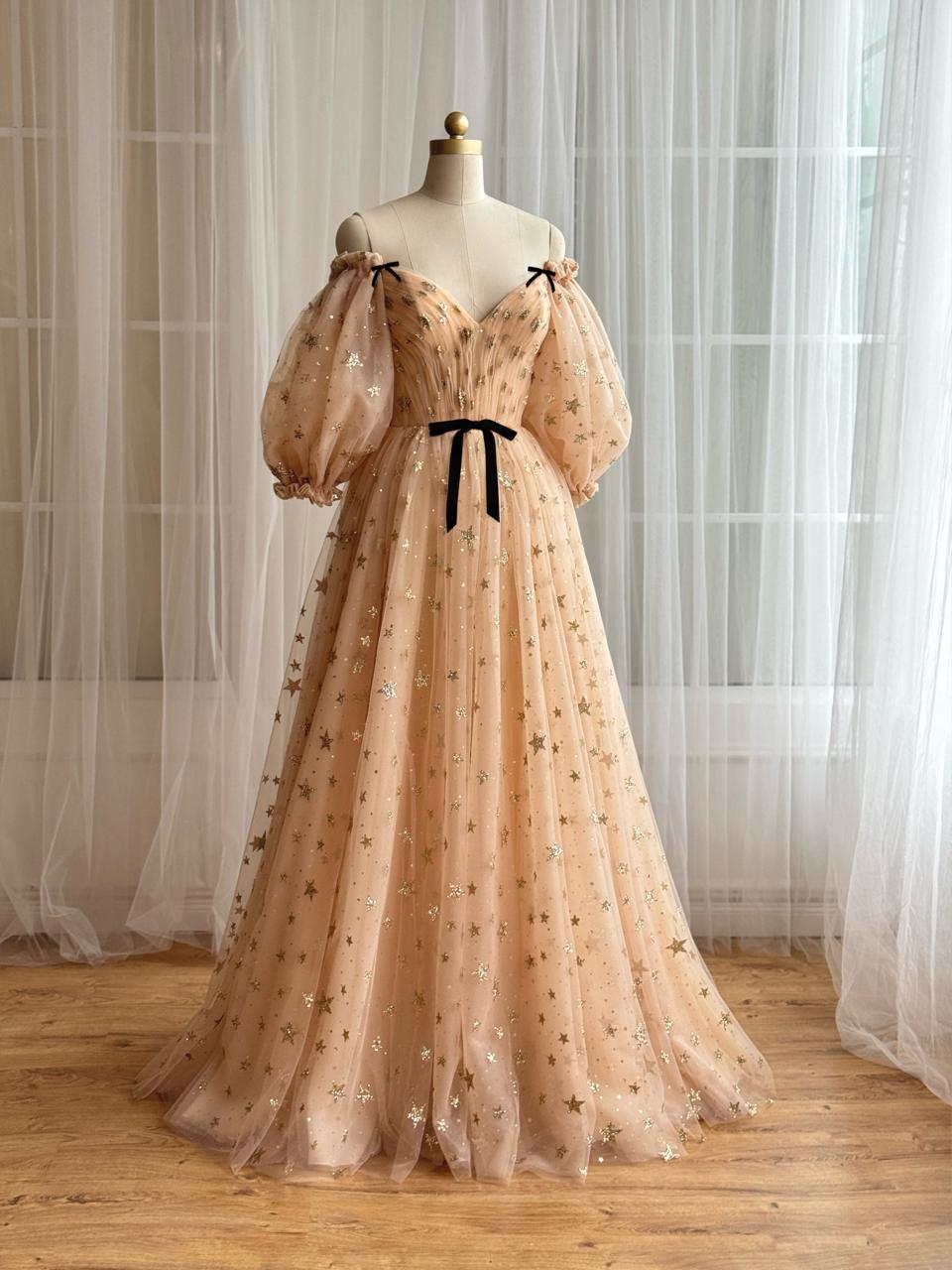 Gold Starry Gown Teuta Matoshi Gold Starry Gown Teuta Matoshi