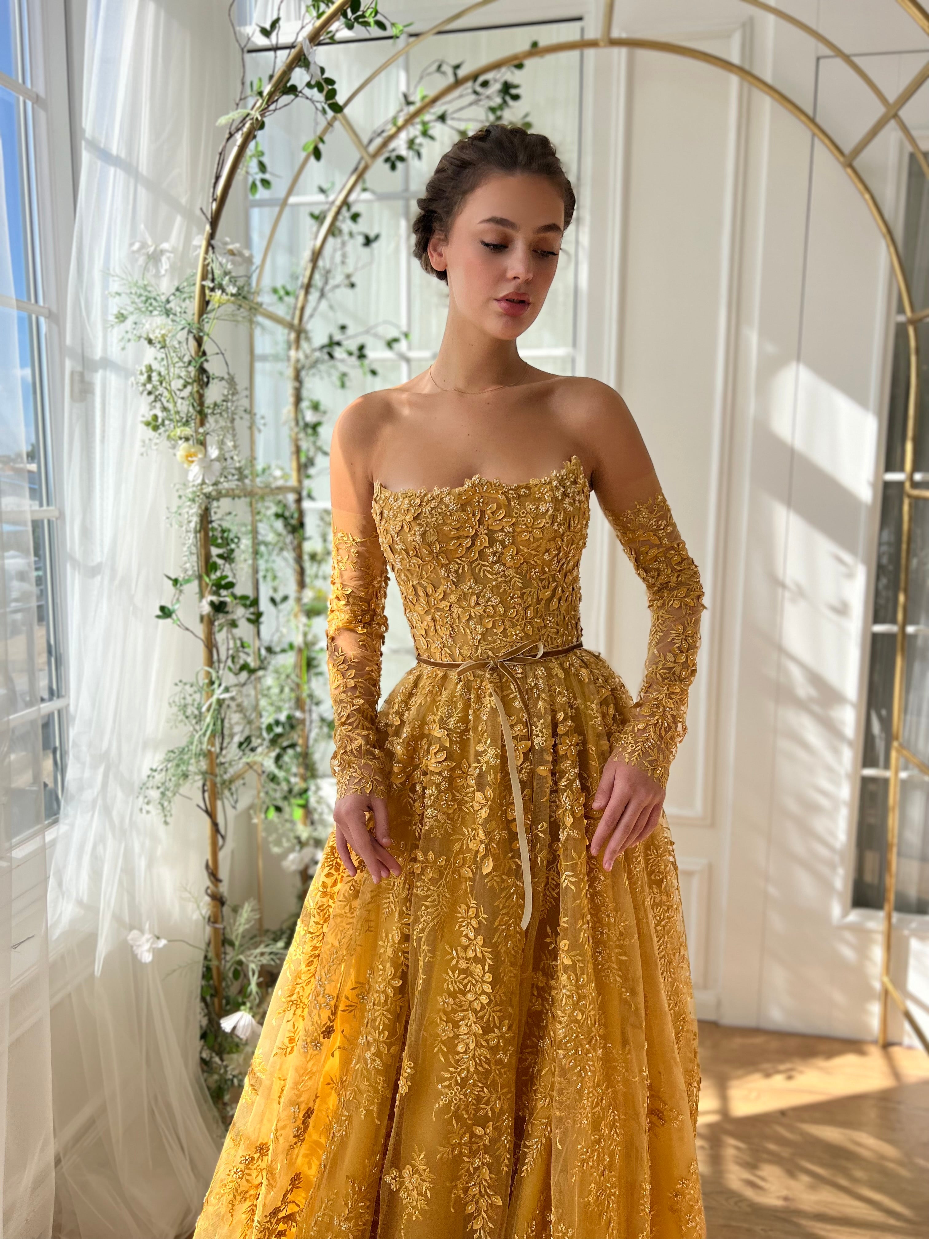 Honey of the Dawn Gown Teuta Matoshi Honey of the Dawn Gown Teuta Matoshi