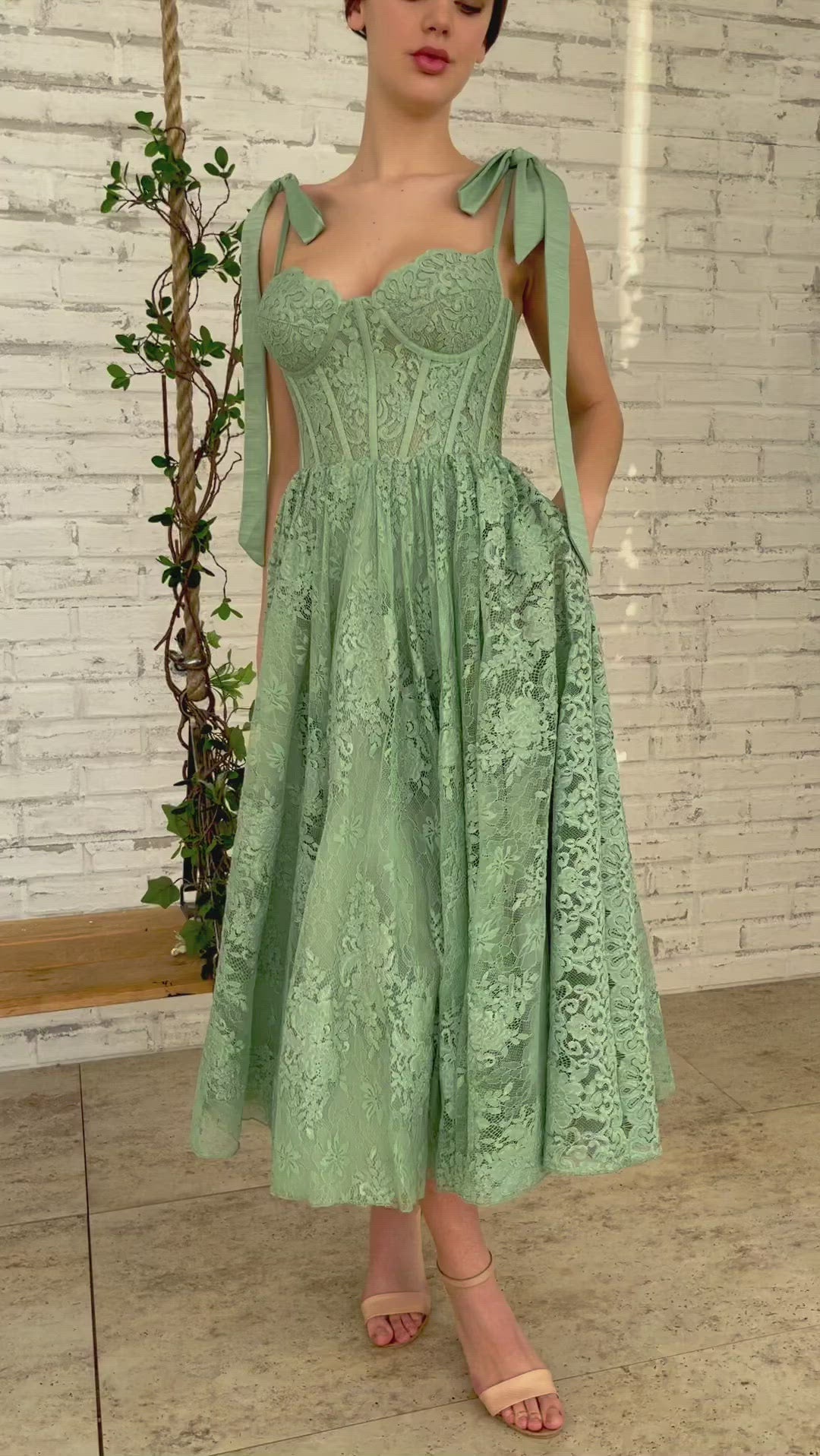 Winter green dress sale
