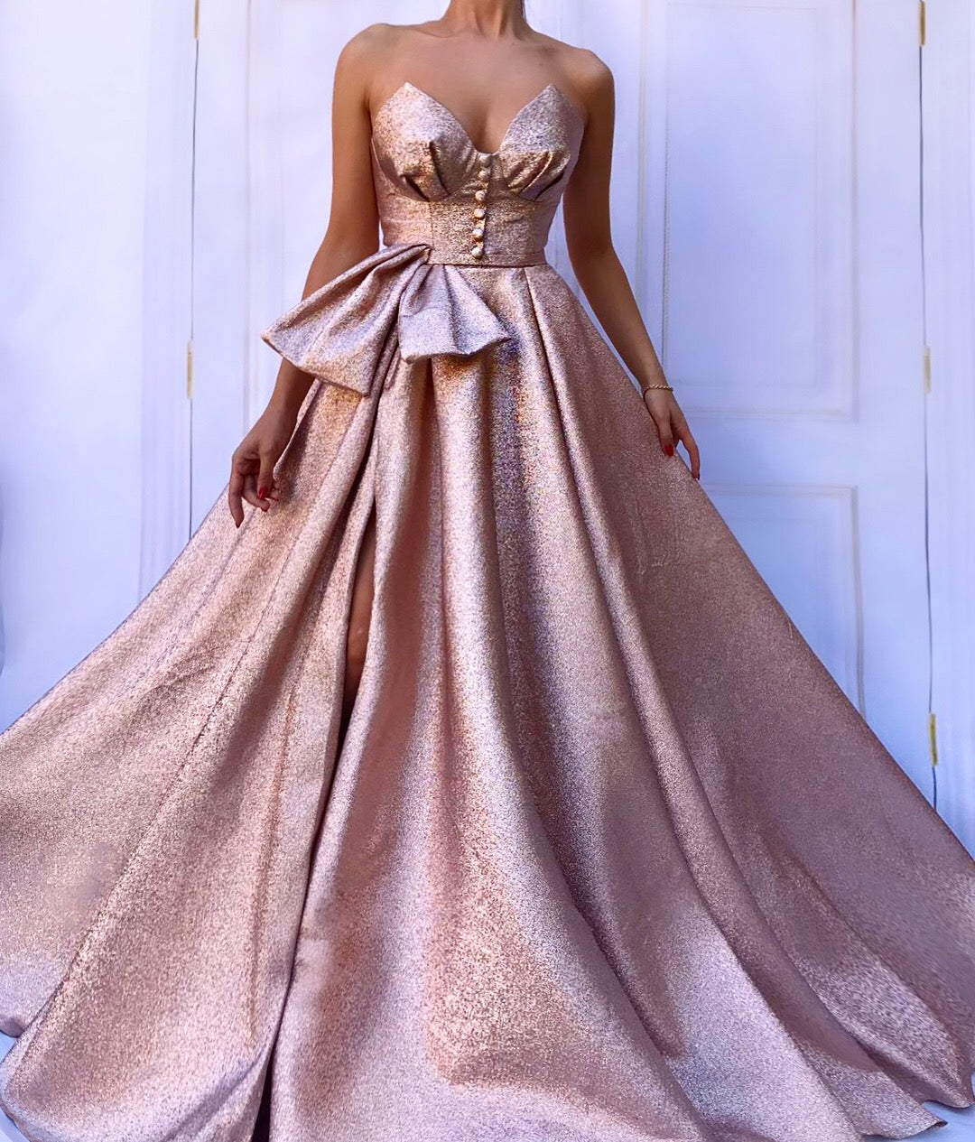 Pink A-Line dress with no sleeves