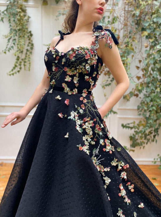 Whimsical Floral Dots Gown | Teuta Matoshi