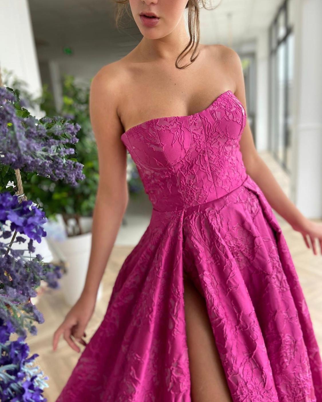 Pink A-Line dress with no sleeves