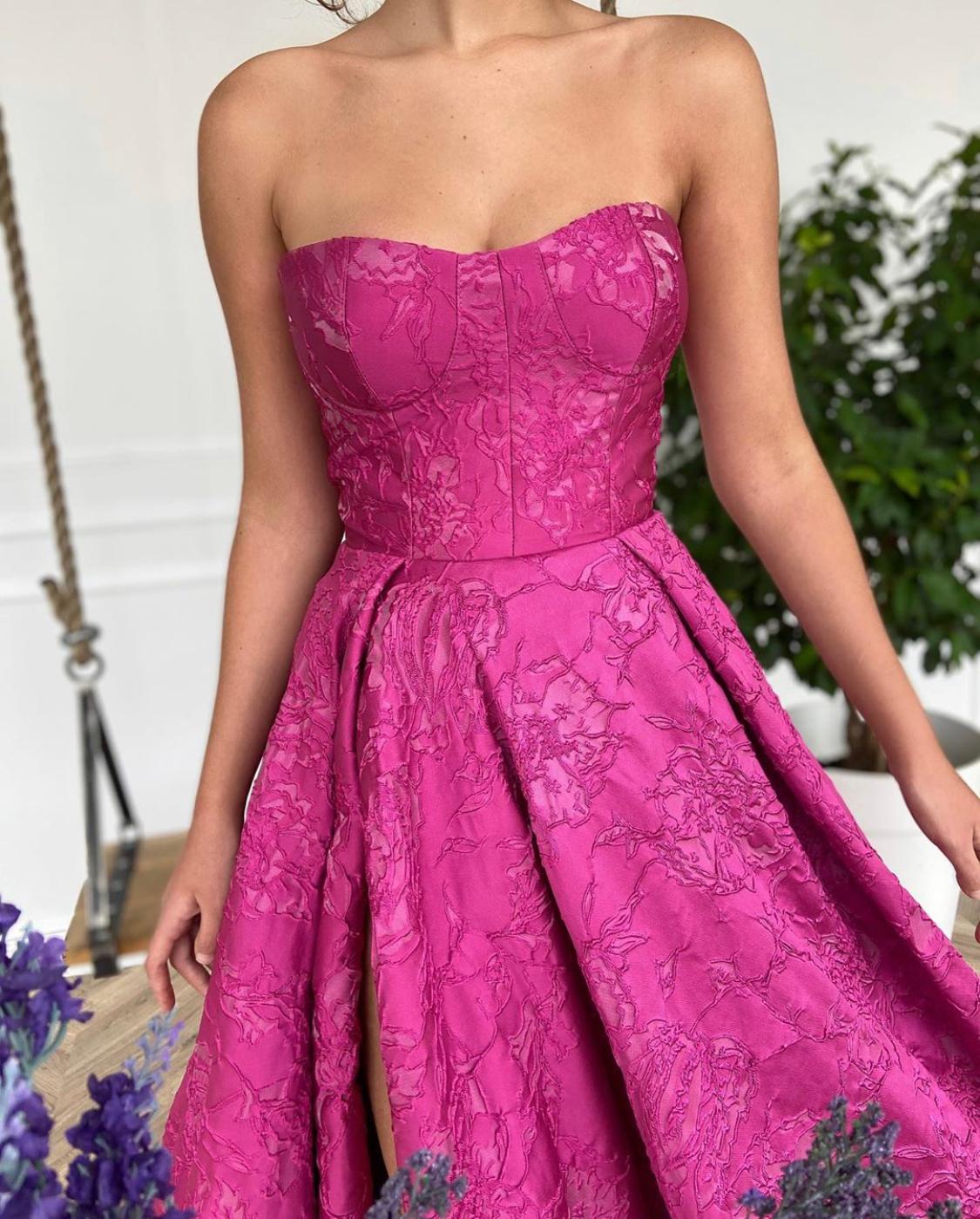 Pink A-Line dress with no sleeves