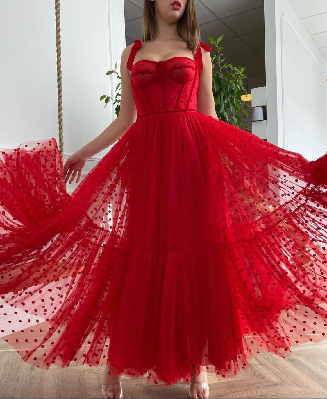 Scarlet Dotted Dress Teuta Matoshi Scarlet Dotted Dress Teuta Matoshi