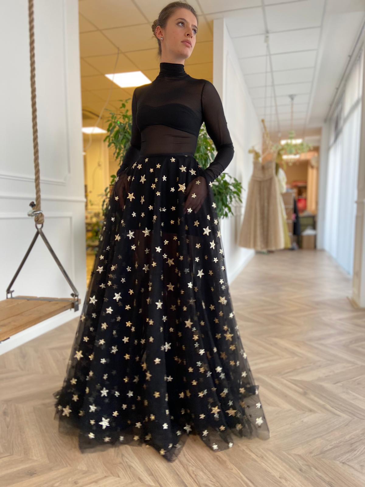 Black starry skirt