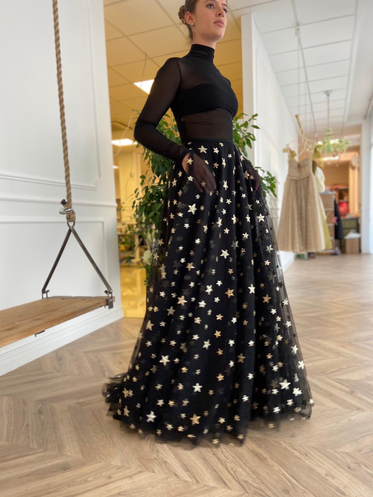 Black starry skirt
