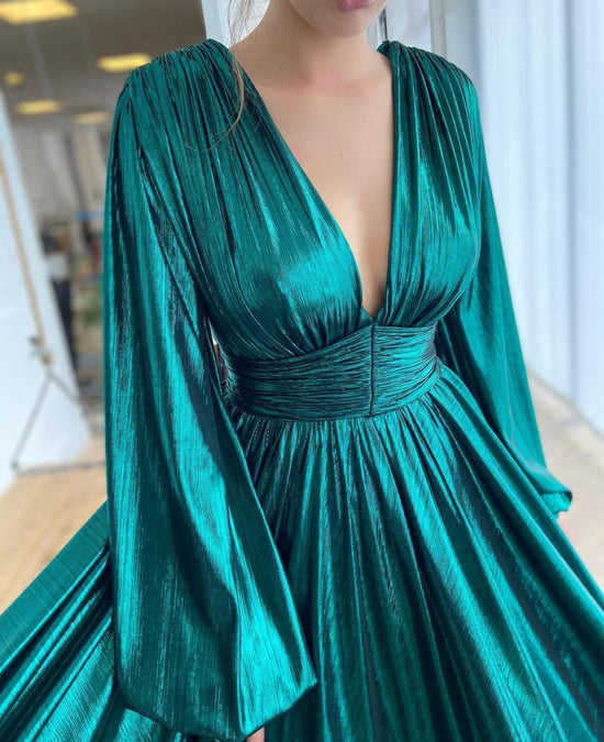 Shimmering Teal Gown | Teuta Matoshi