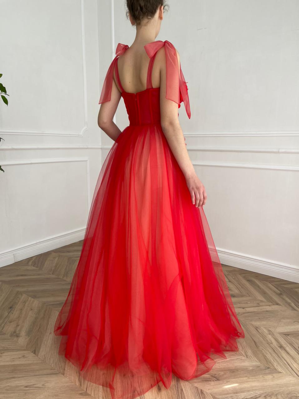 Red Reverie Gown - Teuta Matoshi