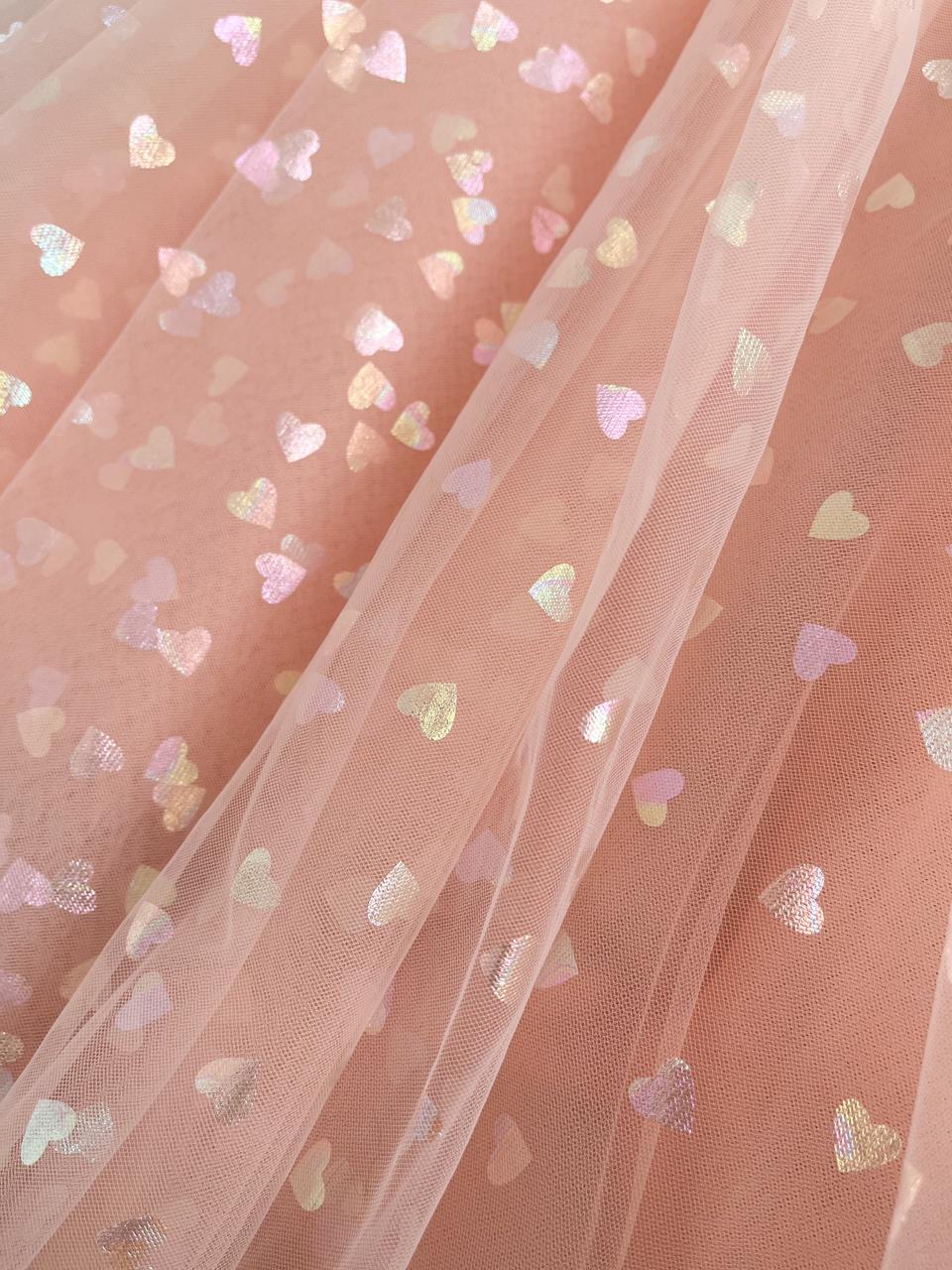 Pink midi dress with bow straps and hearty fabric
