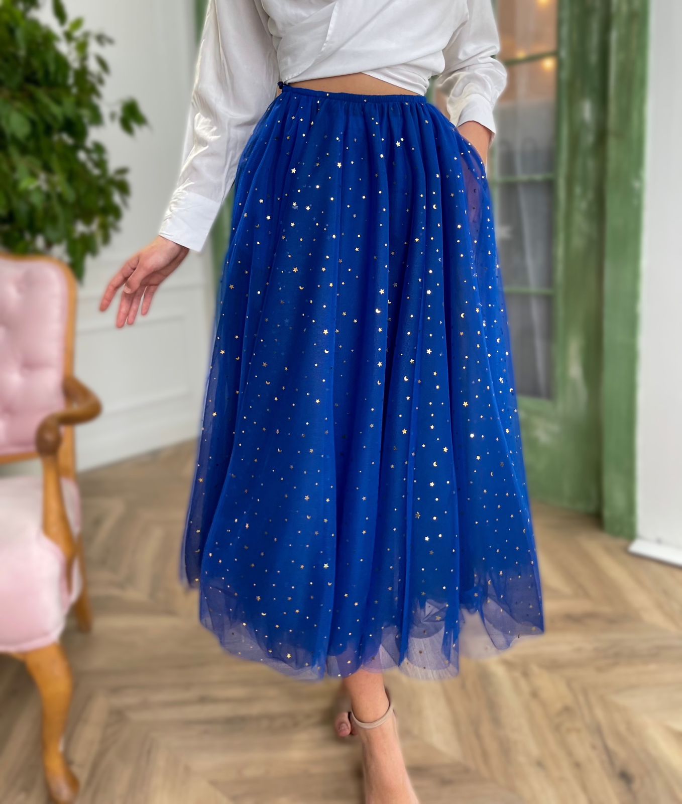 Blue starry skirt