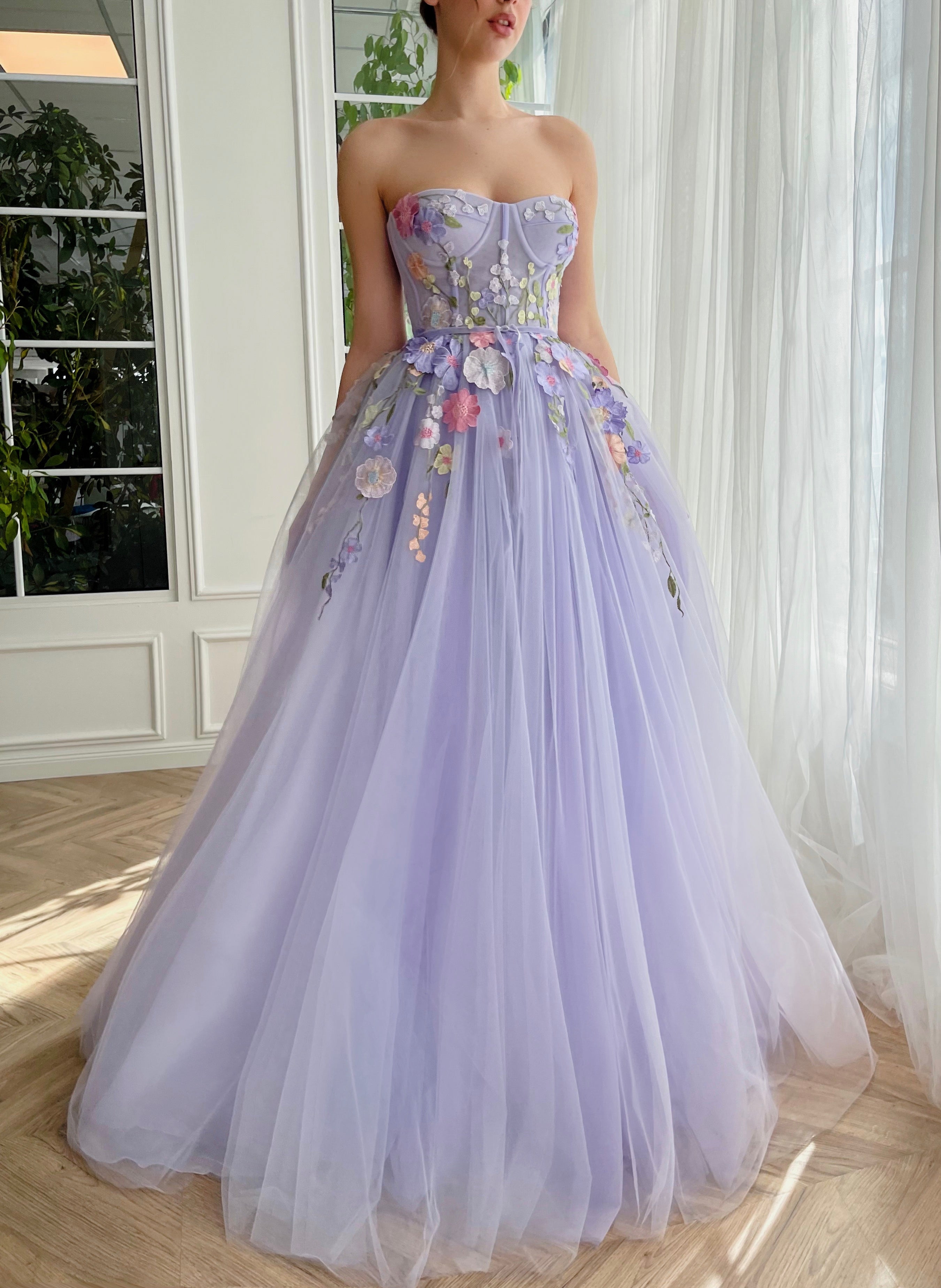 Plus Size Lilac Sheer Neck Lavender Gown For Debut For Kids 2022 Tulle  Birthday, Pageant, And Wedding Gresses WJY591 From Allanhu, $61.72 |  DHgate.Com