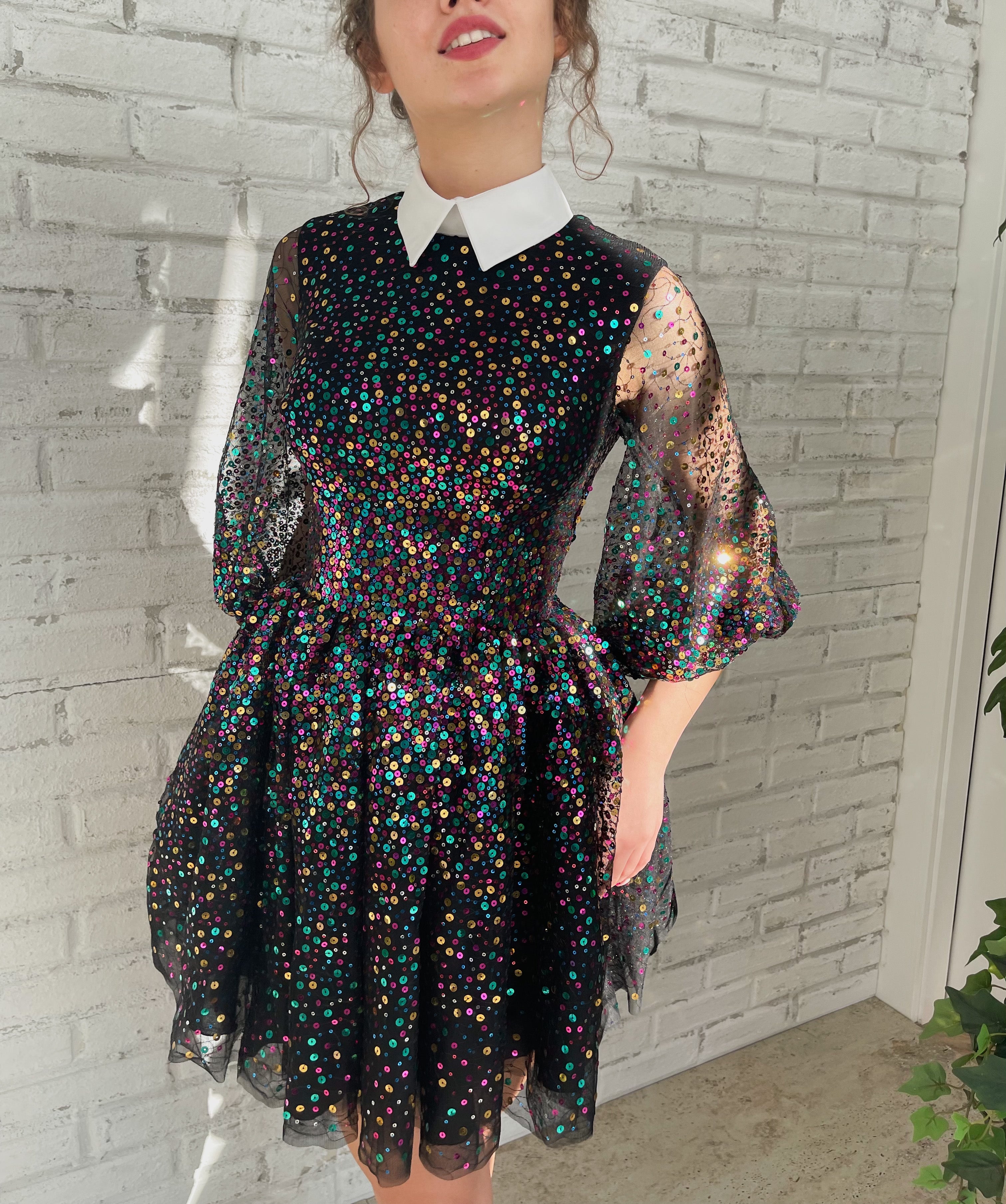 Rainbow Mini Teuta Constellation Dress | Matoshi
